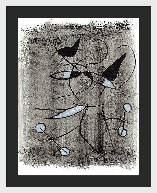 Chat Halterophile - Framed Print