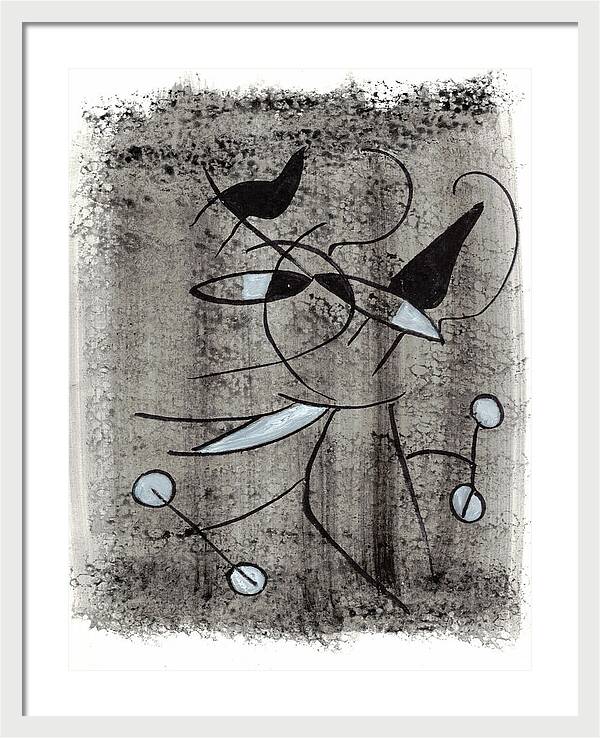 Chat Halterophile - Framed Print