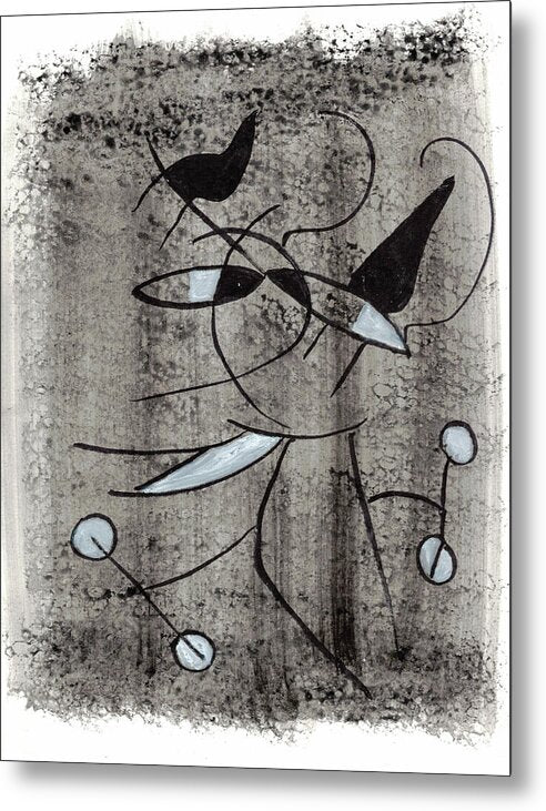 Chat Halterophile - Metal Print