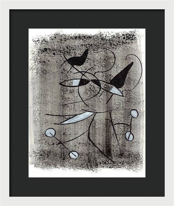 Chat Halterophile - Framed Print