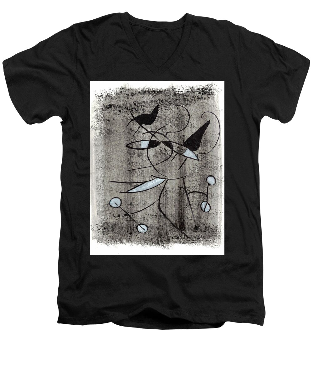 Chat Halterophile - Men's V-Neck T-Shirt