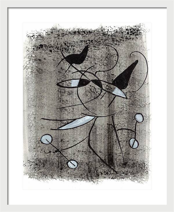 Chat Halterophile - Framed Print