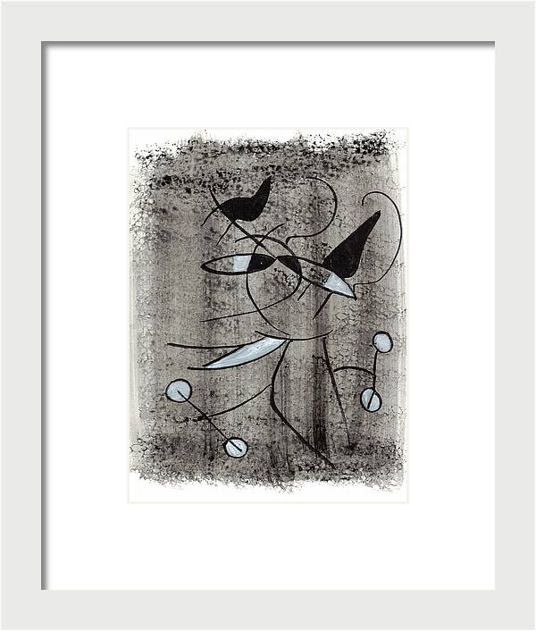Chat Halterophile - Framed Print