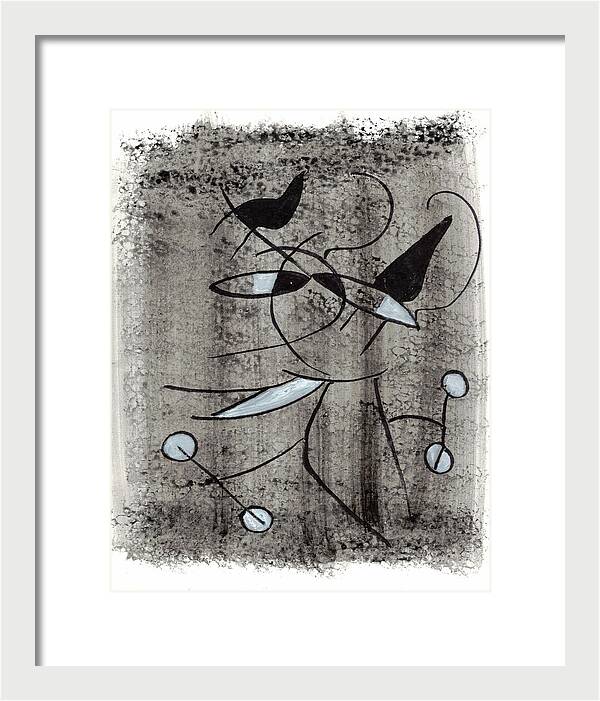 Chat Halterophile - Framed Print