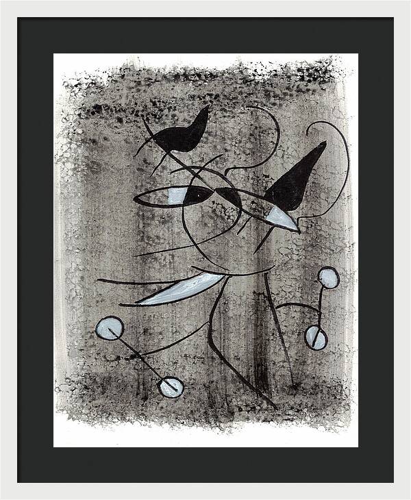 Chat Halterophile - Framed Print