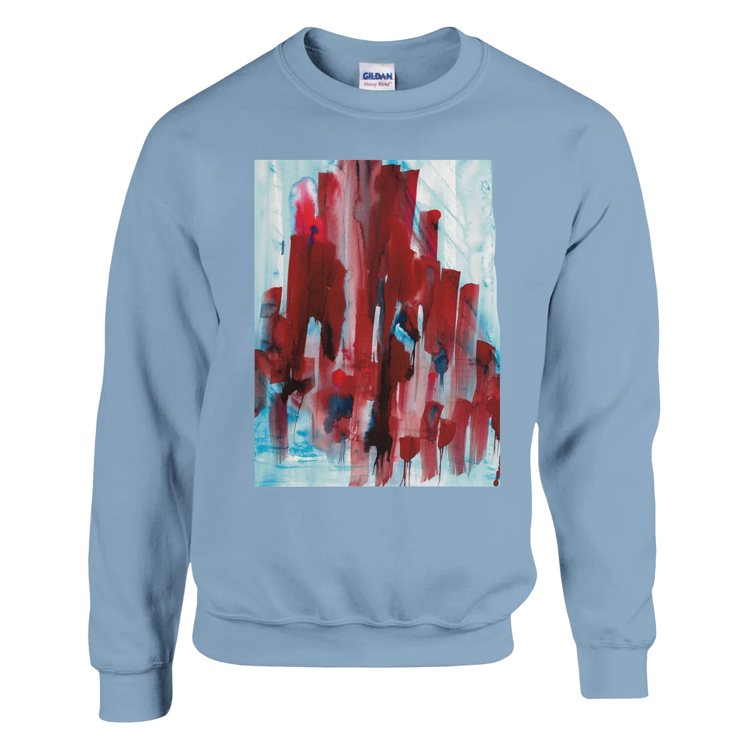Sweatshirt Unisexe Classique Crimson Tower– Impression Artistique Multicolore - Laure Leprince - Artiste Peintre