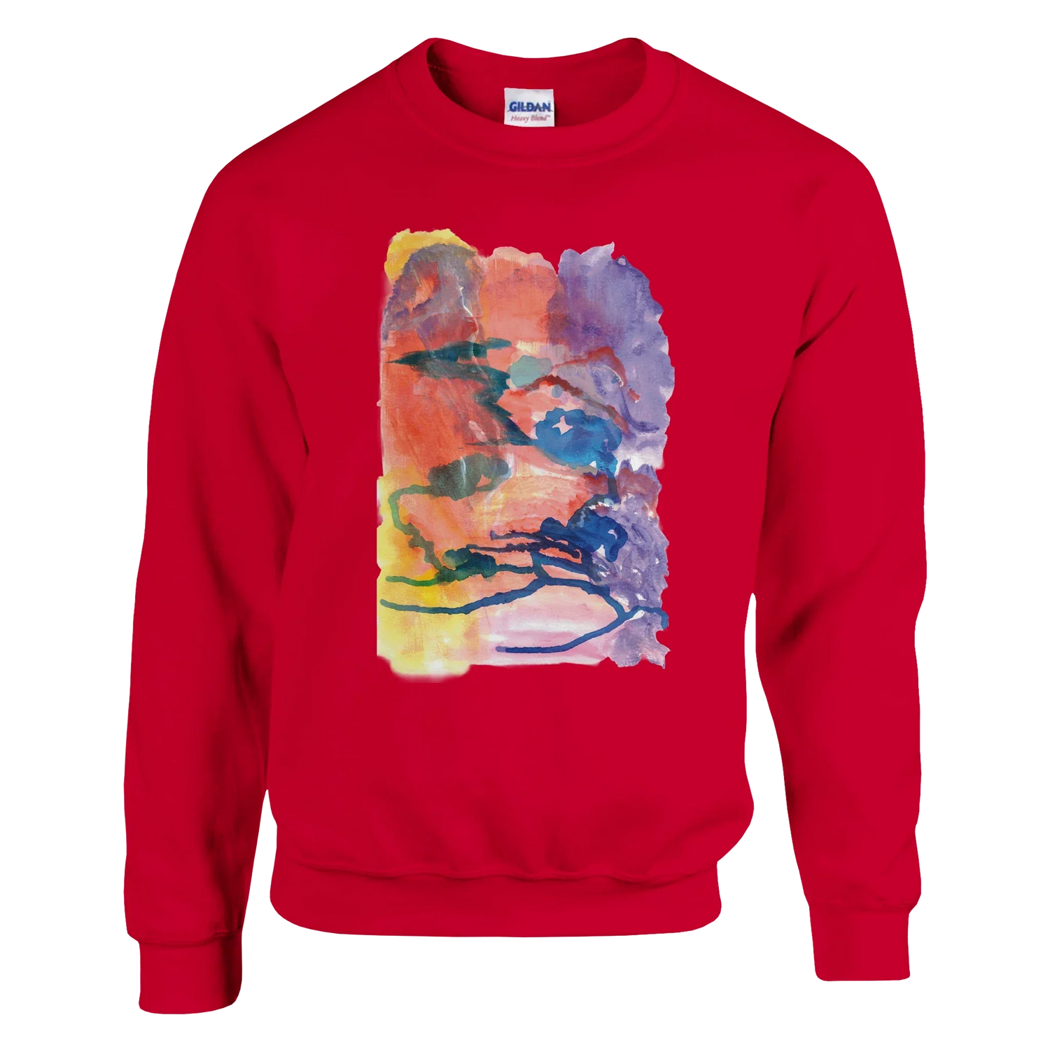 Sweatshirt Unisexe Classique Neon mirage – Impression Artistique Multicolore - Laure Leprince - Artiste Peintre