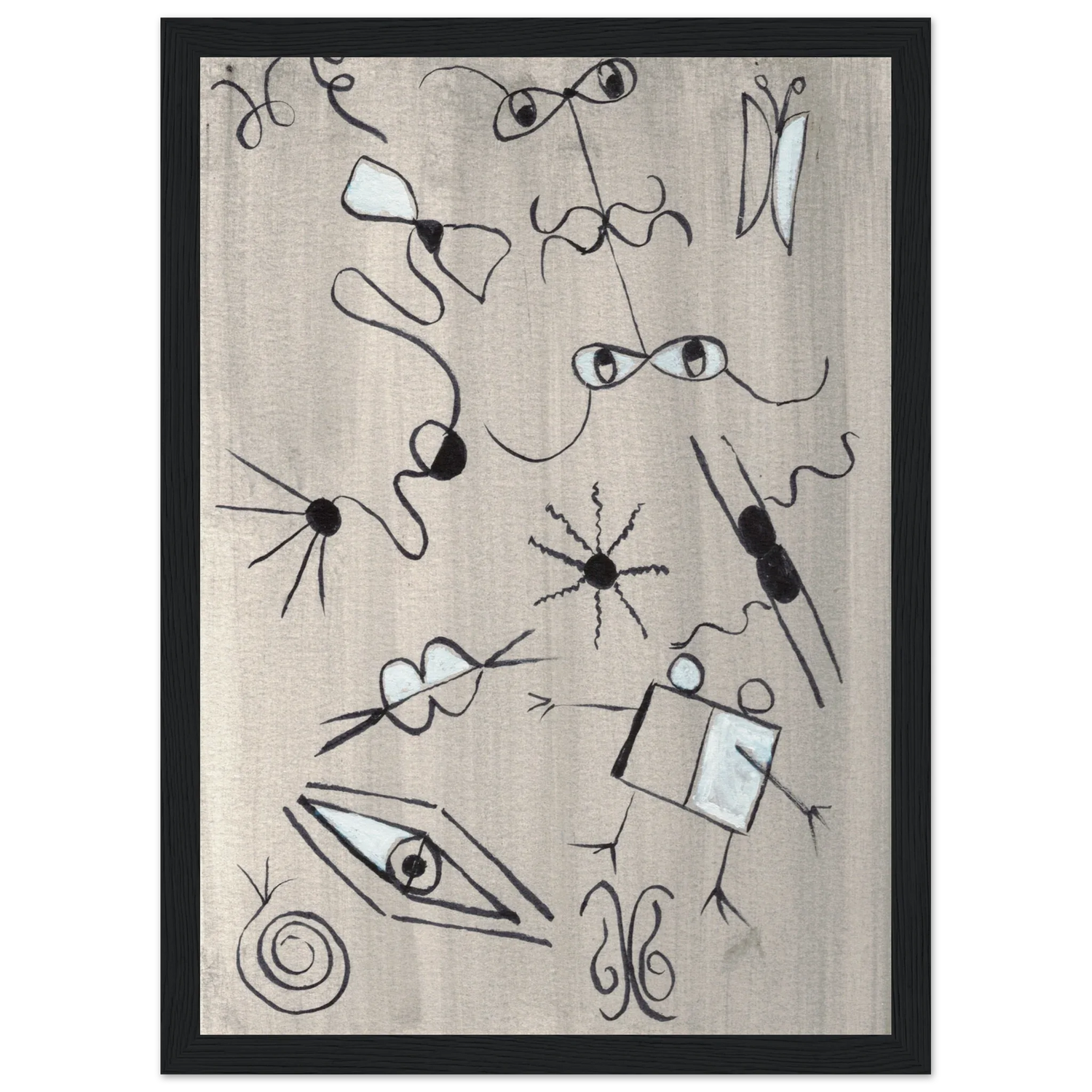 Affiche encadrée bois | Papier mat qualité musée | Aquarelle originale Laure Leprince - Laure Leprince - Artiste Peintre