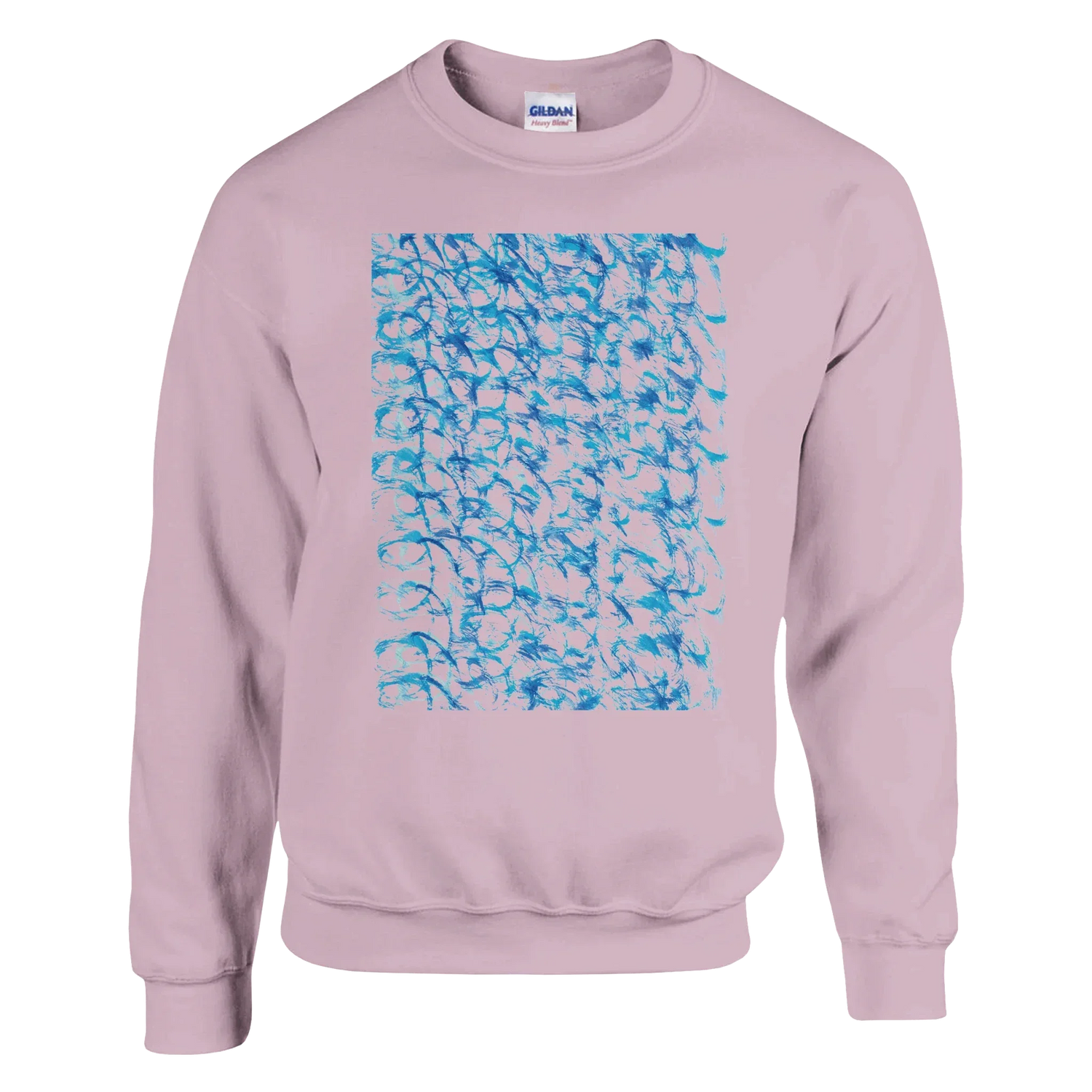 Sweatshirt Unisexe Classique Blue Waves– Impression Artistique Multicolore - Laure Leprince - Artiste Peintre