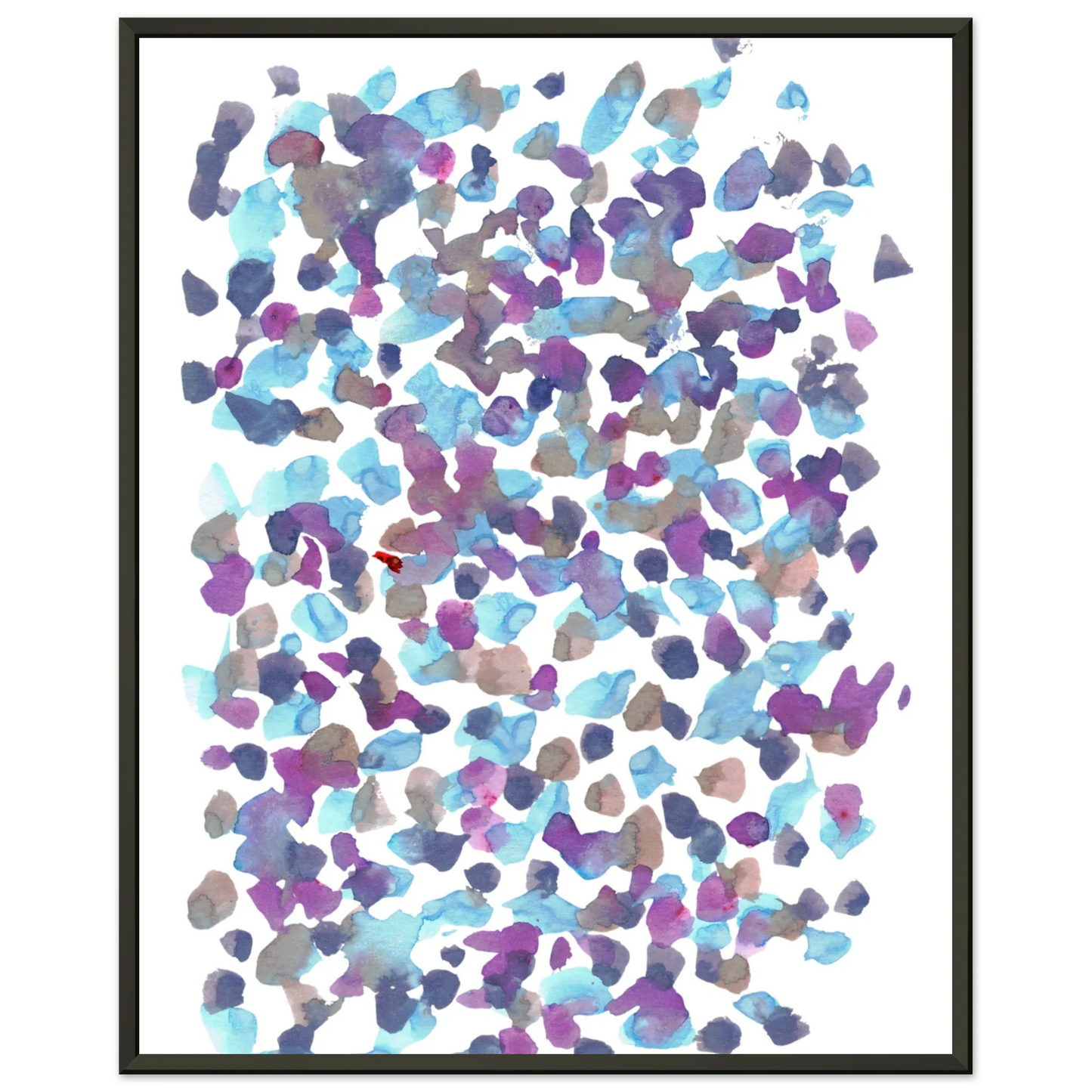 Classic Semi-Glossy Paper Metal Framed Poster Fragments indigo - Laure Leprince - Artiste Peintre