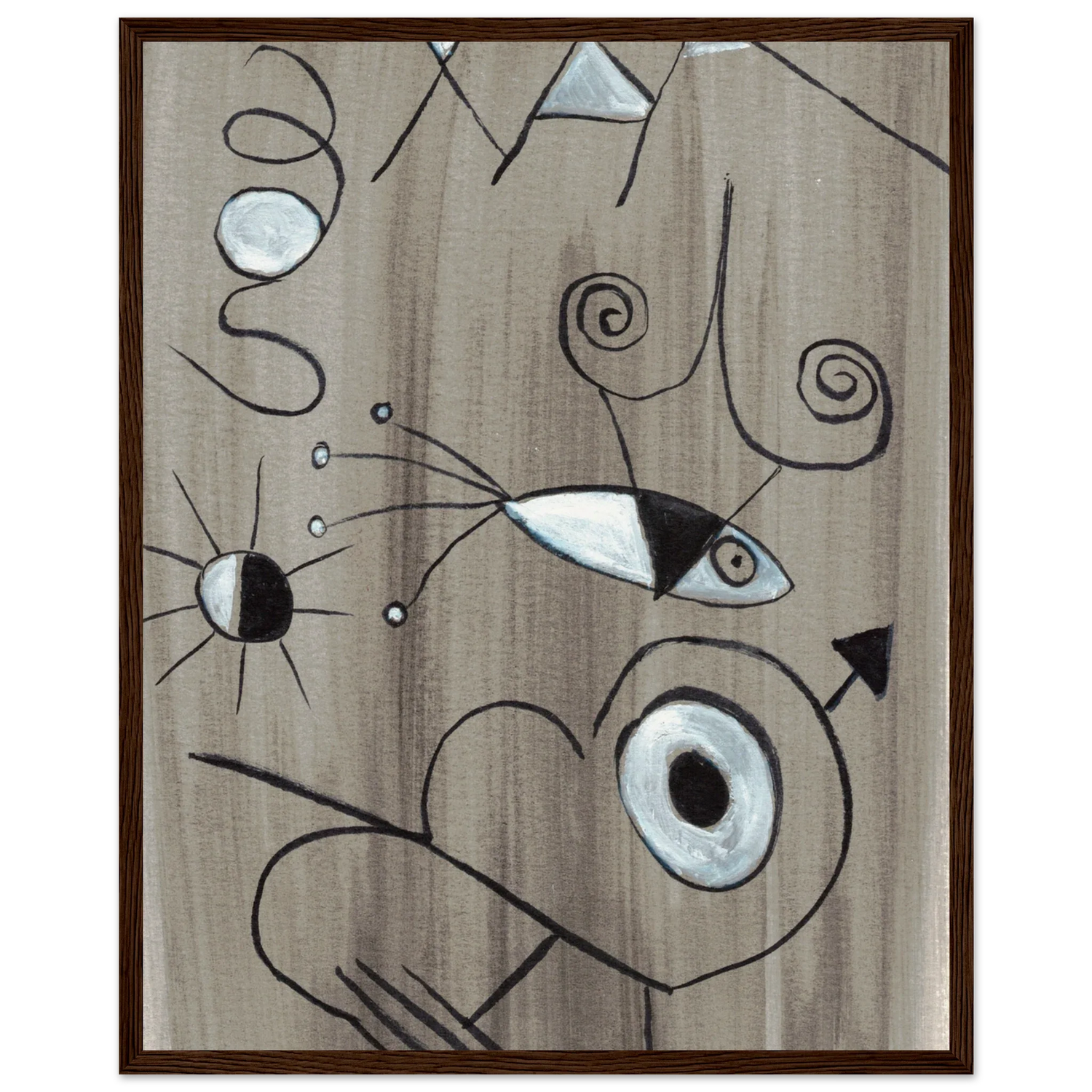 Affiche encadrée bois | Papier mat qualité musée | Aquarelle originale Laure Leprince - Laure Leprince - Artiste Peintre