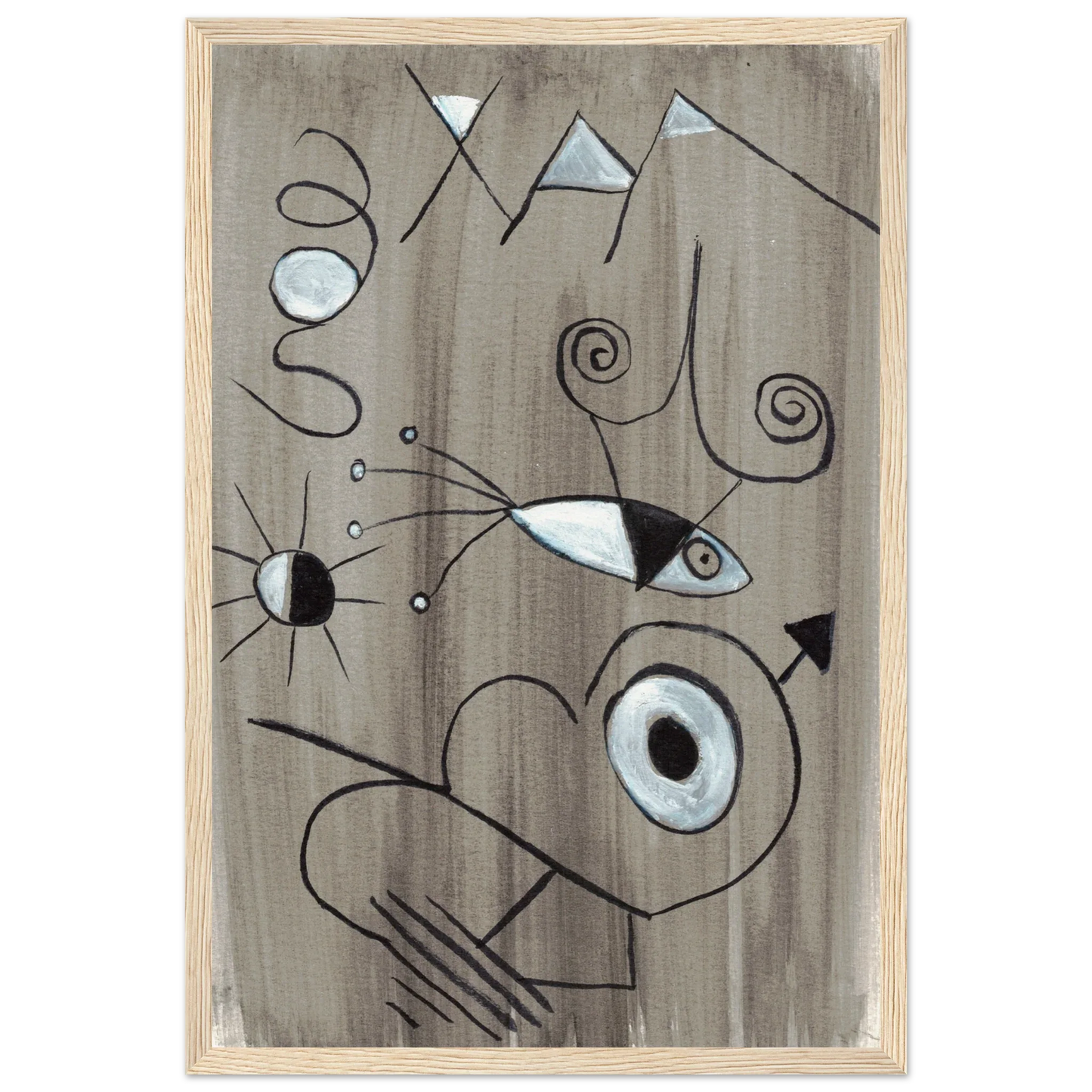 Affiche encadrée bois | Papier mat qualité musée | Aquarelle originale Laure Leprince - Laure Leprince - Artiste Peintre