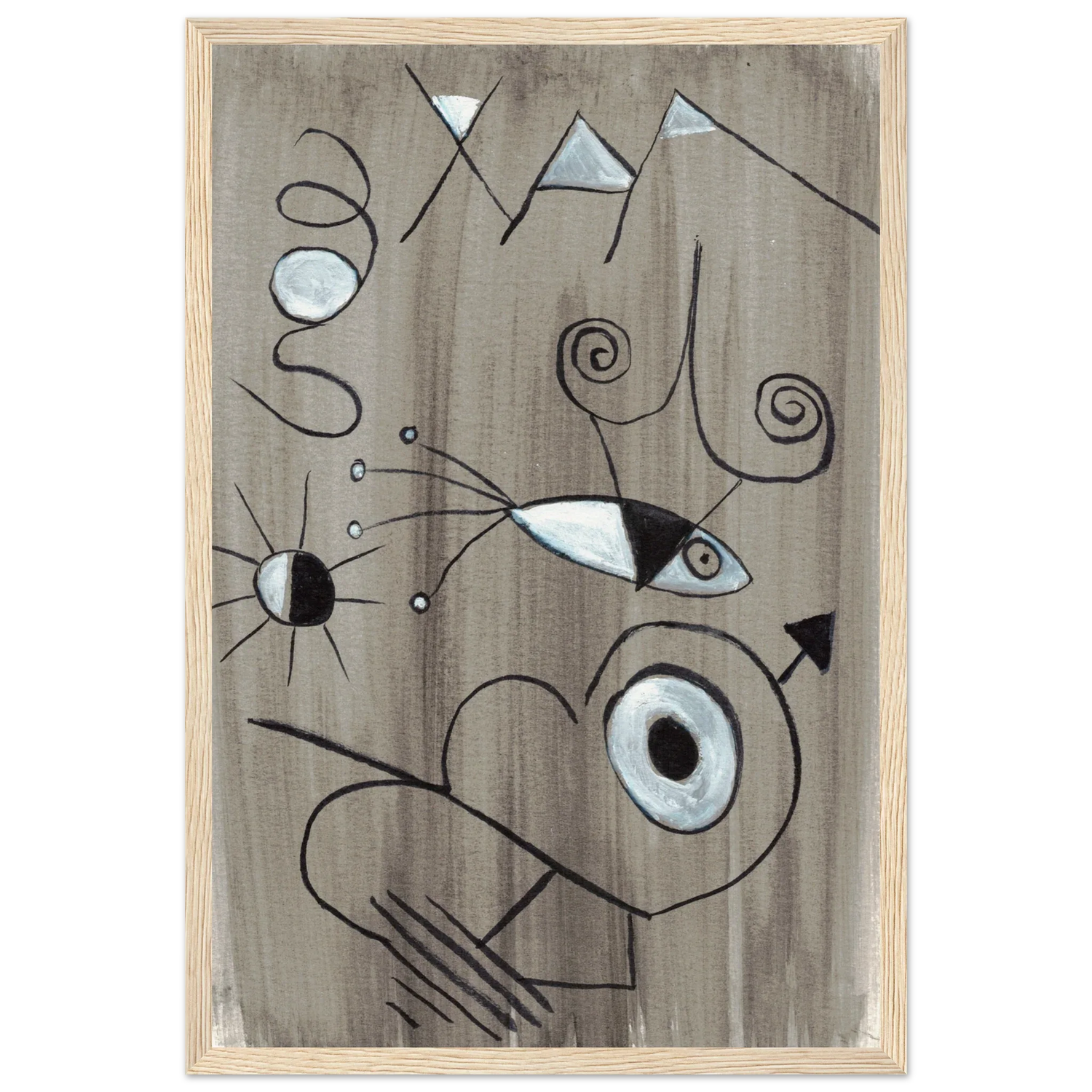 Affiche encadrée bois | Papier mat qualité musée | Aquarelle originale Laure Leprince - Laure Leprince - Artiste Peintre