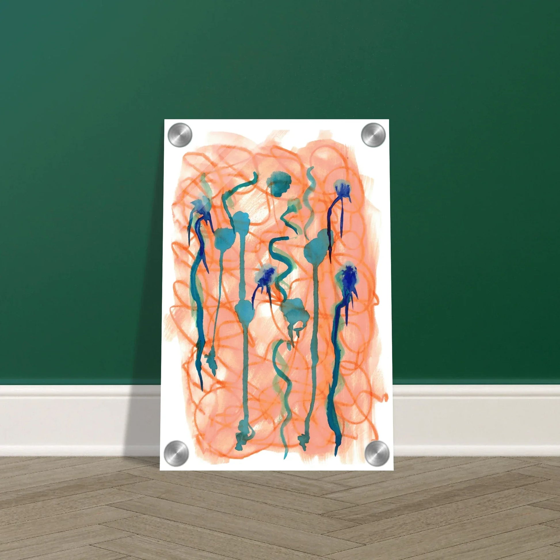 impression sur acrylique brillante Saphir Ambre contemporain par Laure Leprince - Laure Leprince - Artiste Peintre