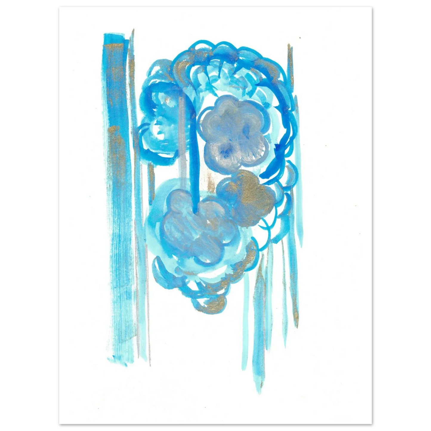 Premium Matte Paper Poster Aquarelle Originale RDJ3-18 - Laure Leprince - Artiste Peintre