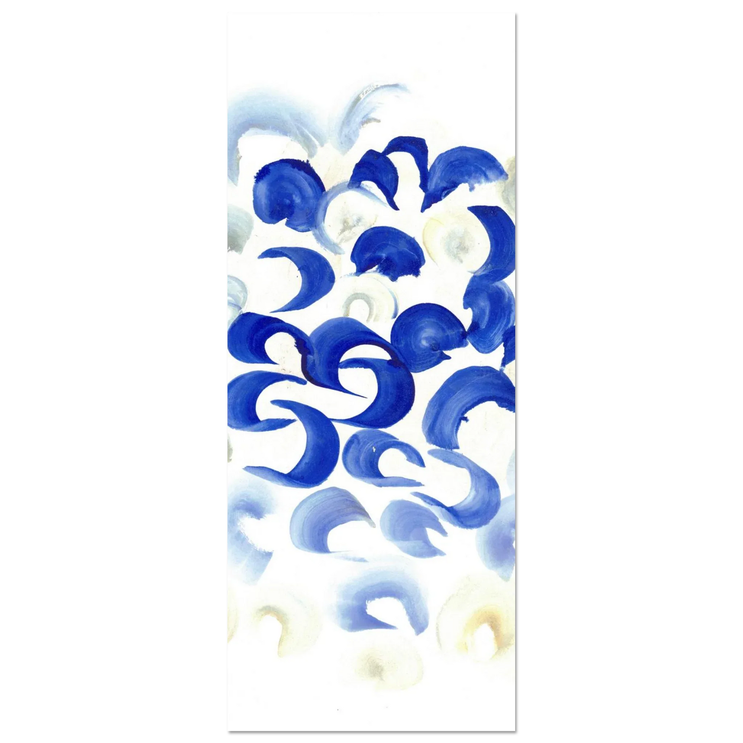 Abstract Swirls in Serene Blue & Beige Premium Matte Paper Poster - Laure Leprince - Artiste Peintre