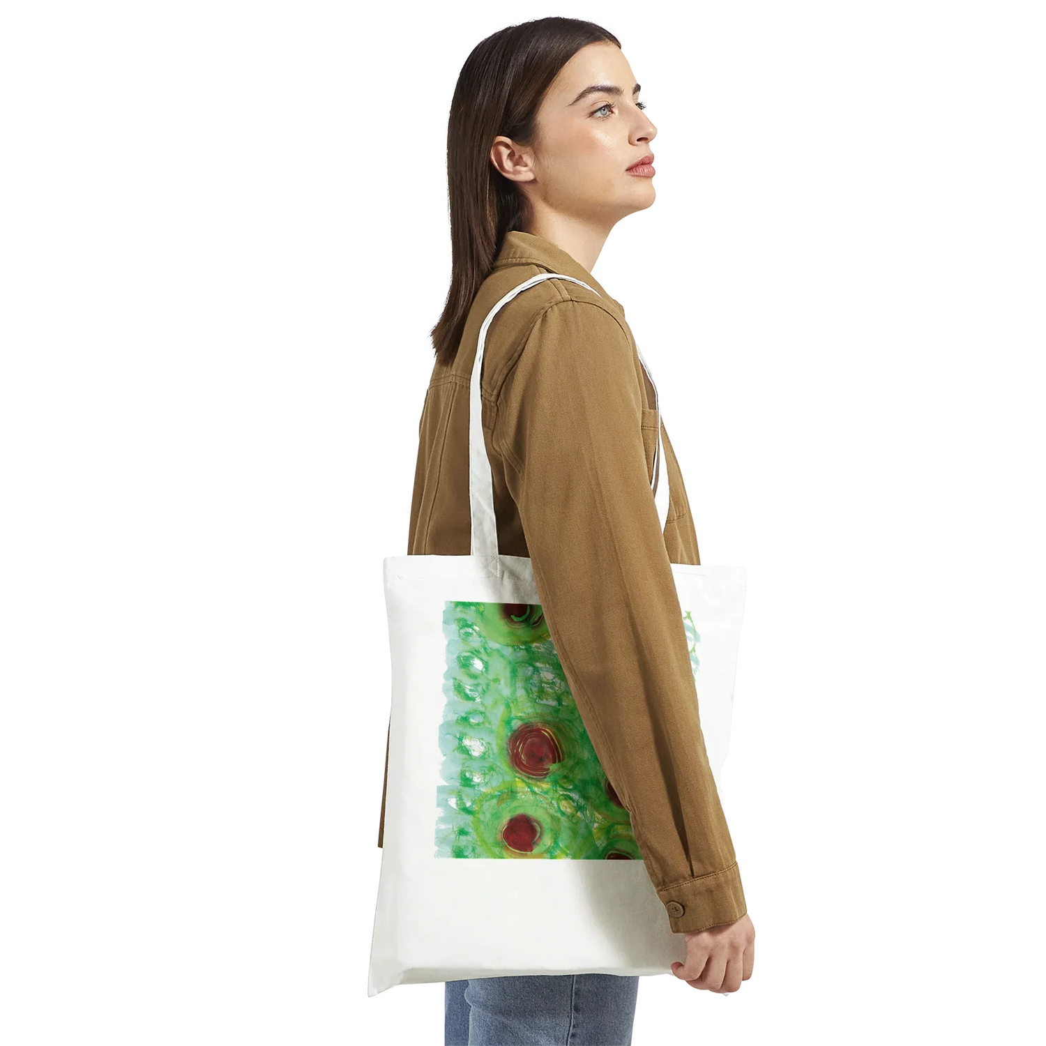 Cabas Impression Art - Green Echo - Laure Leprince - Artiste Peintre