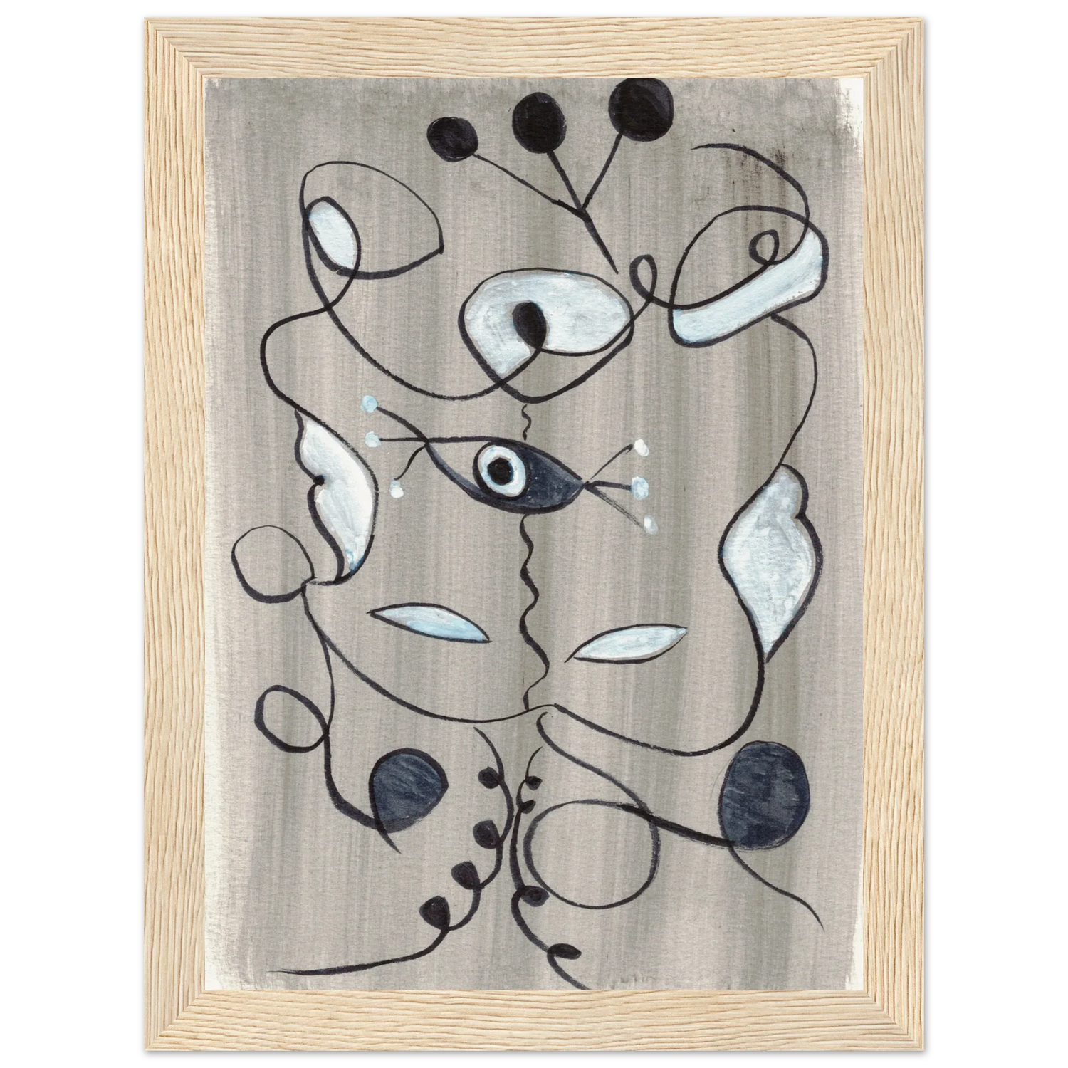 Affiche encadrée bois | Papier mat qualité musée | Aquarelle originale Laure Leprince - Laure Leprince - Artiste Peintre