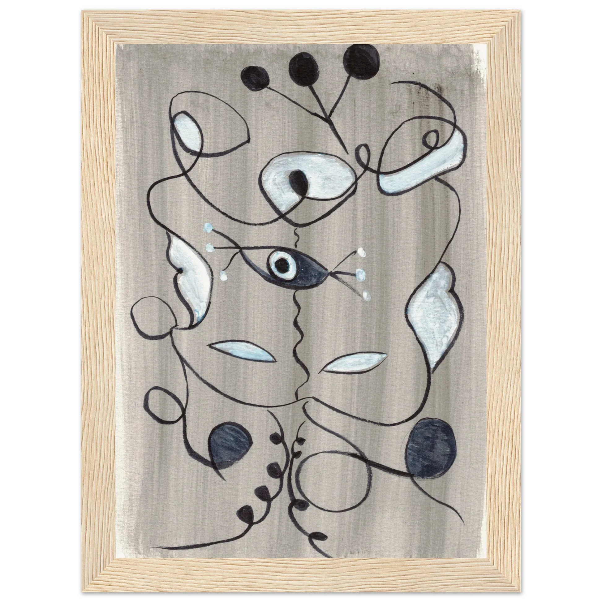 Affiche encadrée bois | Papier mat qualité musée | Aquarelle originale Laure Leprince - Laure Leprince - Artiste Peintre