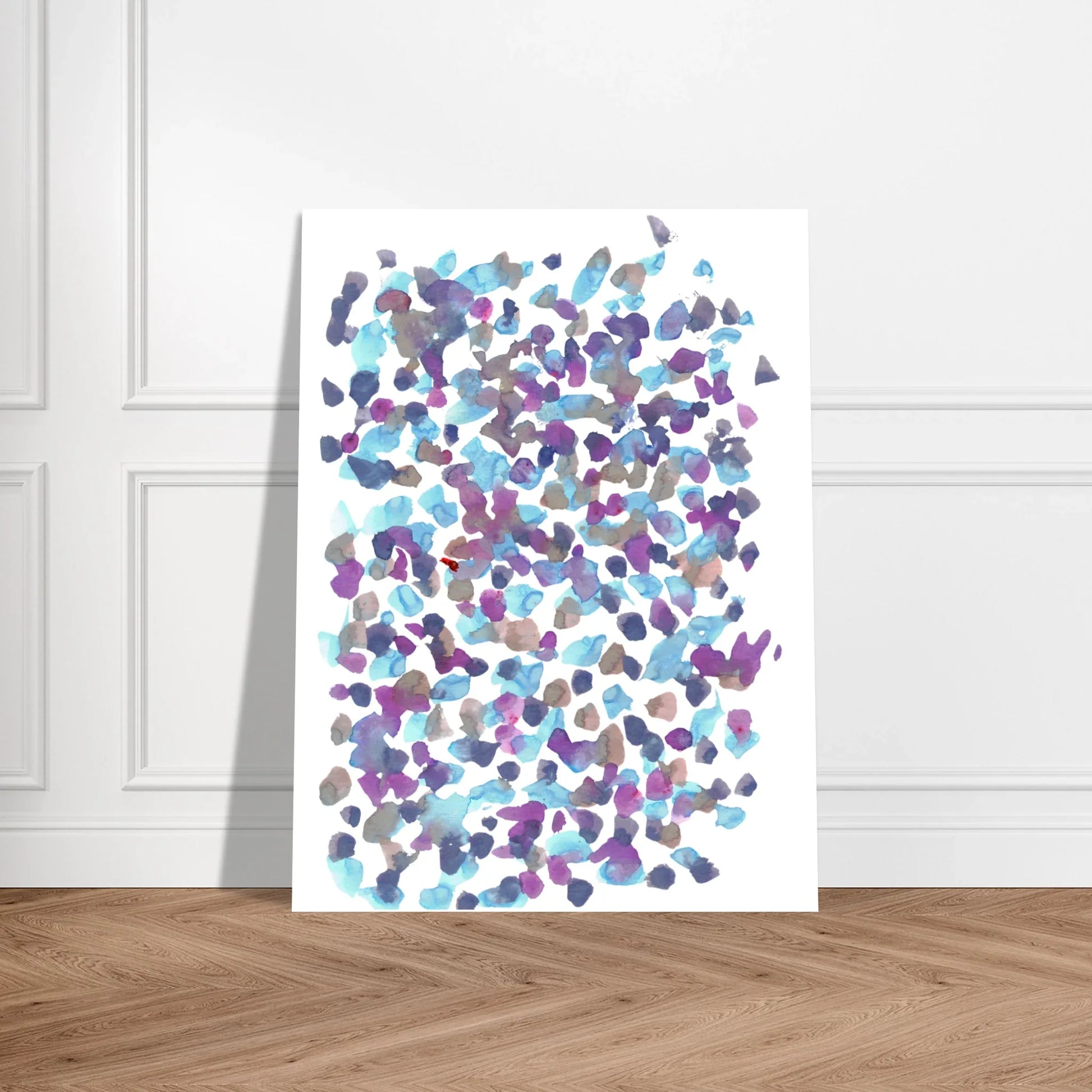 Affiche premium sur papier mat Fragments indigo – Art mural de qualité supérieure - Laure Leprince - Artiste Peintre