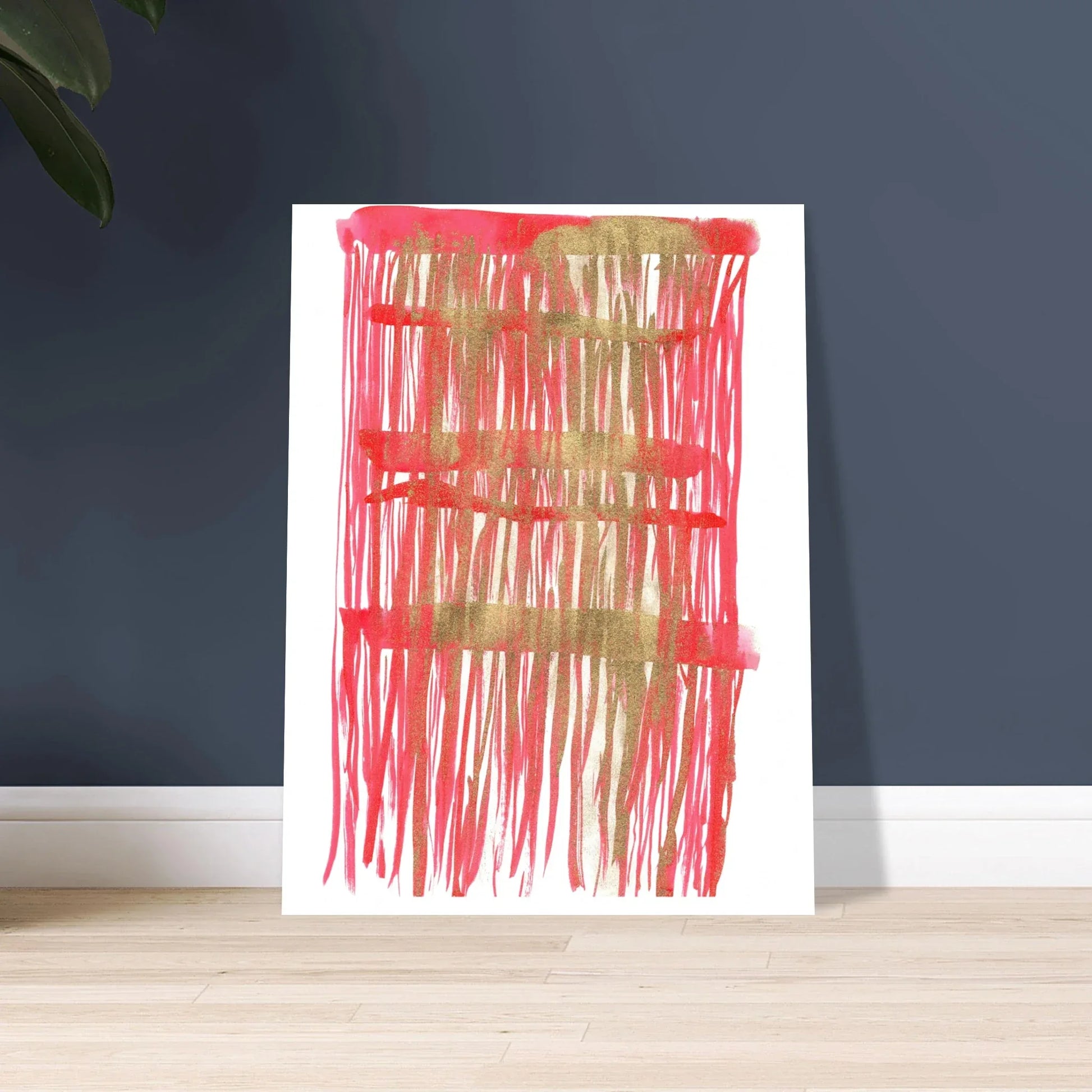 Affiche Premium Papier Mat – Red Waves Par l'Artiste Laure Leprince - Laure Leprince - Artiste Peintre