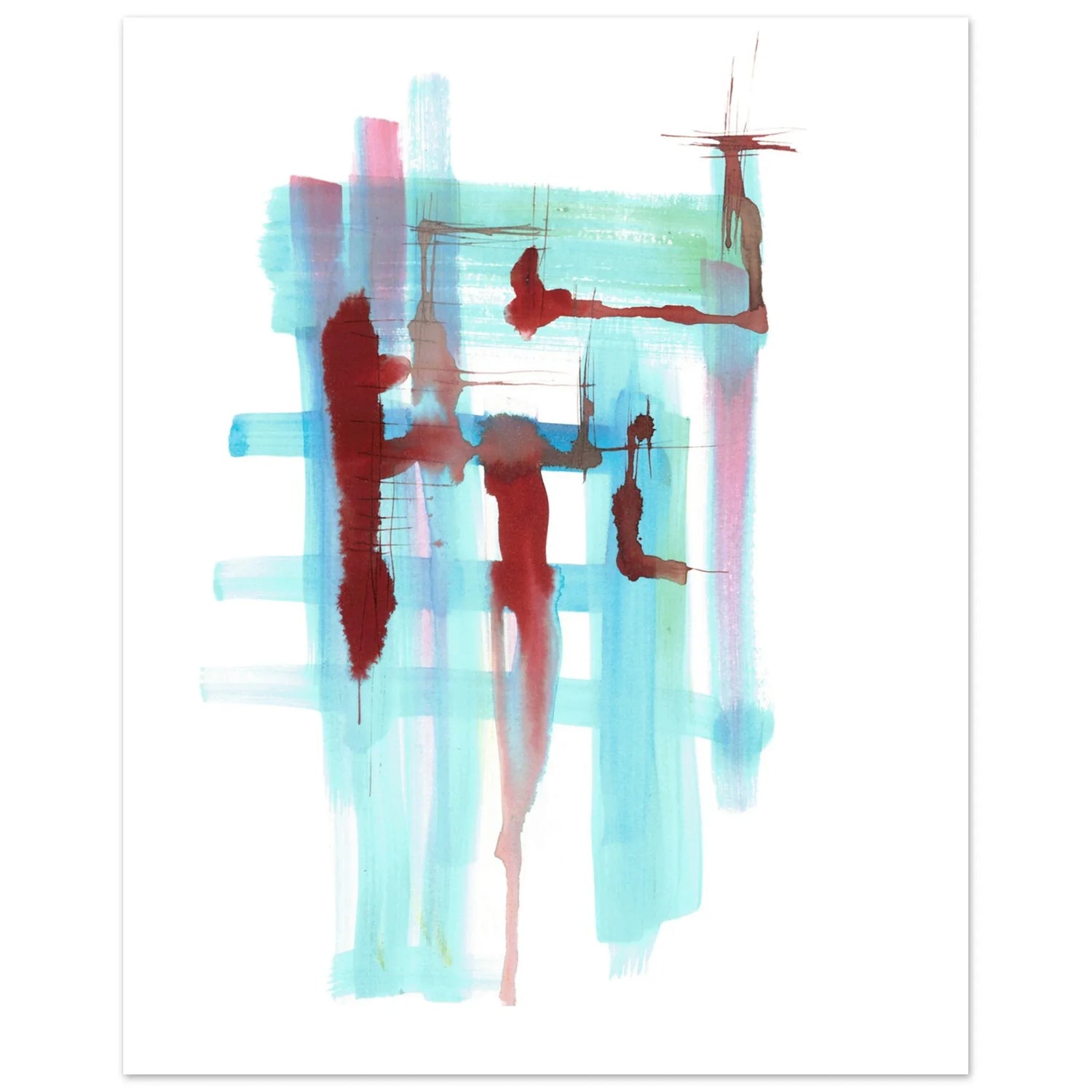 Affiche premium sur papier mat Structures Liquides – Art mural de qualité supérieure - Laure Leprince - Artiste Peintre