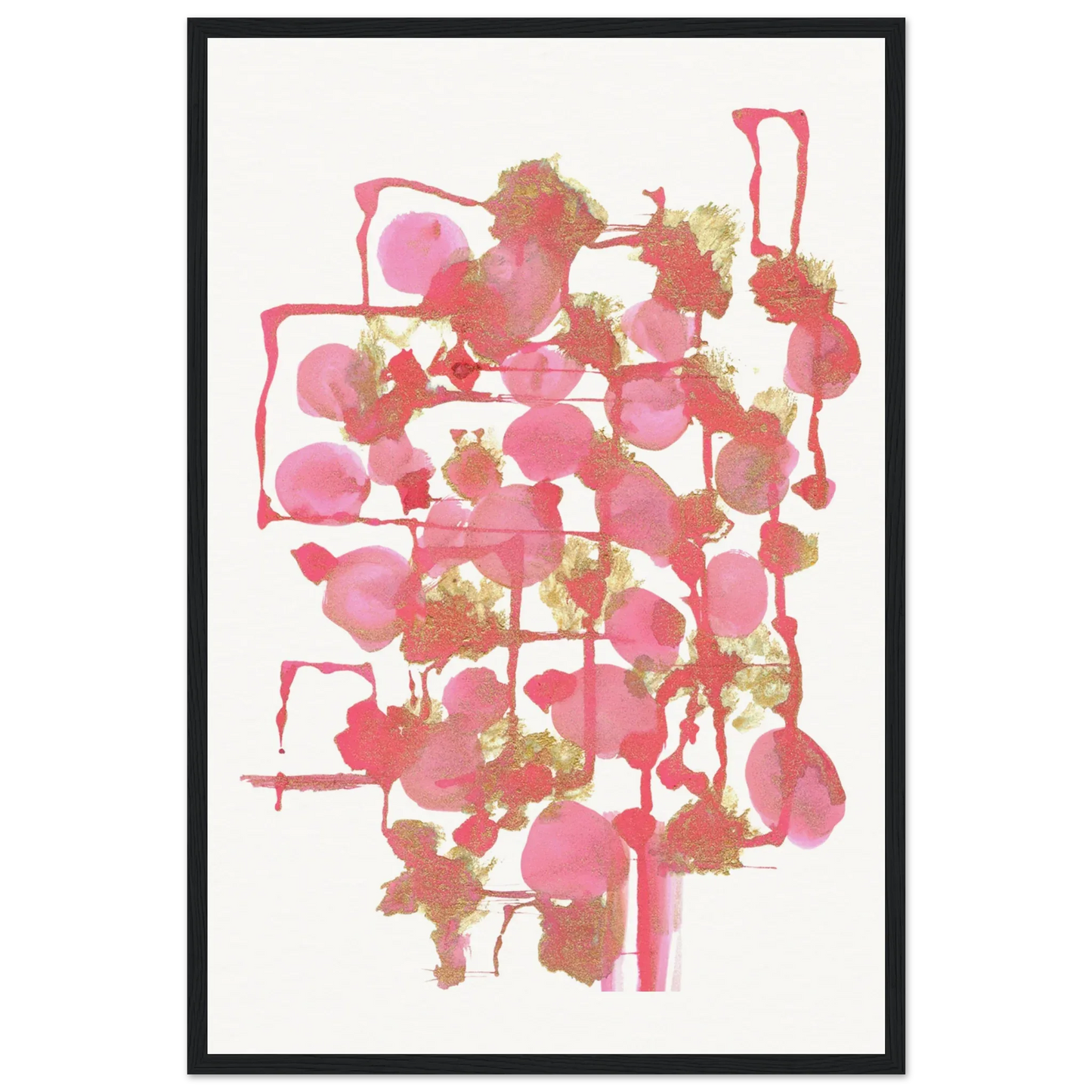Affiche Encadrée Museum-Quality Matte Paper Aluminium Framed Poste Reseau Framboise - Laure Leprince - Artiste Peintre