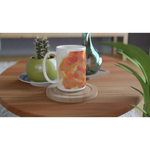 Mug en céramique blanche 44 Sunset Ember – Grand format, design et qualité durable - Laure Leprince - Artiste Peintre