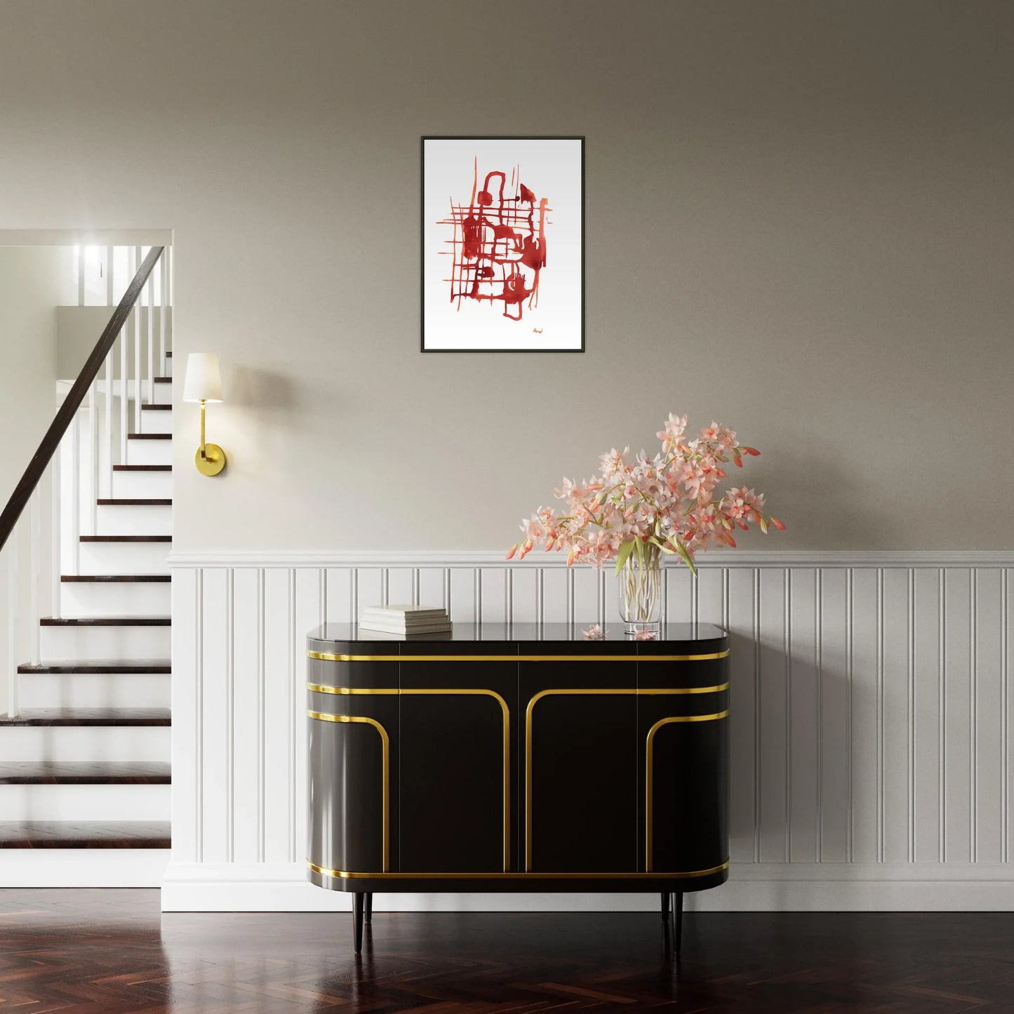 Classic Semi-Glossy Paper Metal Framed Poster Solar Frame - Laure Leprince - Artiste Peintre