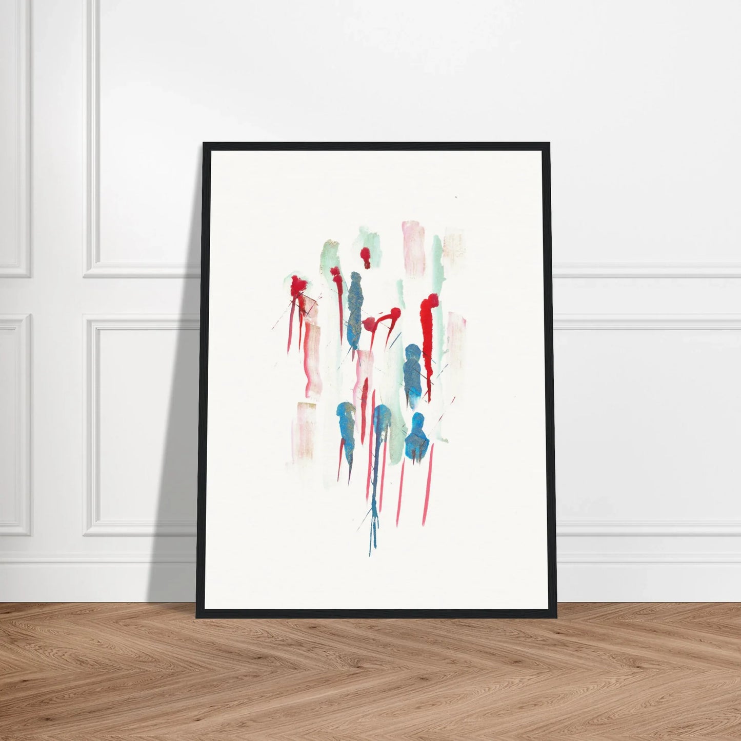 Museum-Quality Matte Paper Wooden Framed Poster Personnages - Laure Leprince - Artiste Peintre