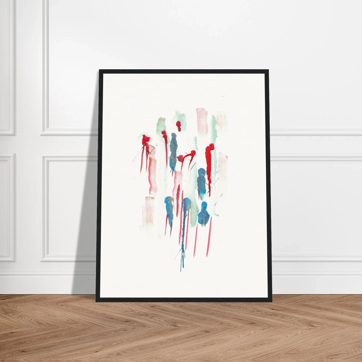 Museum-Quality Matte Paper Wooden Framed Poster Personnages - Laure Leprince - Artiste Peintre