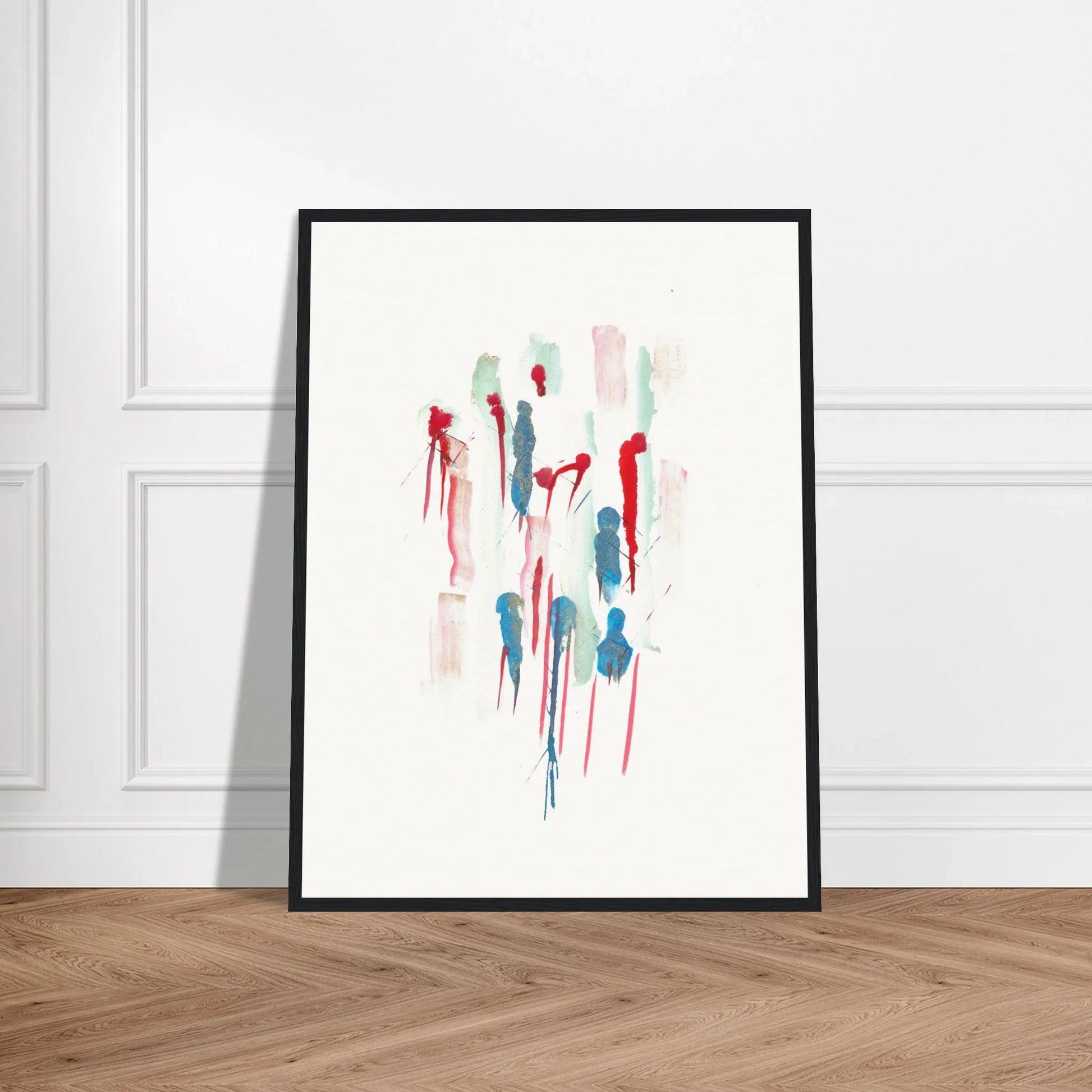 Museum-Quality Matte Paper Wooden Framed Poster Personnages - Laure Leprince - Artiste Peintre