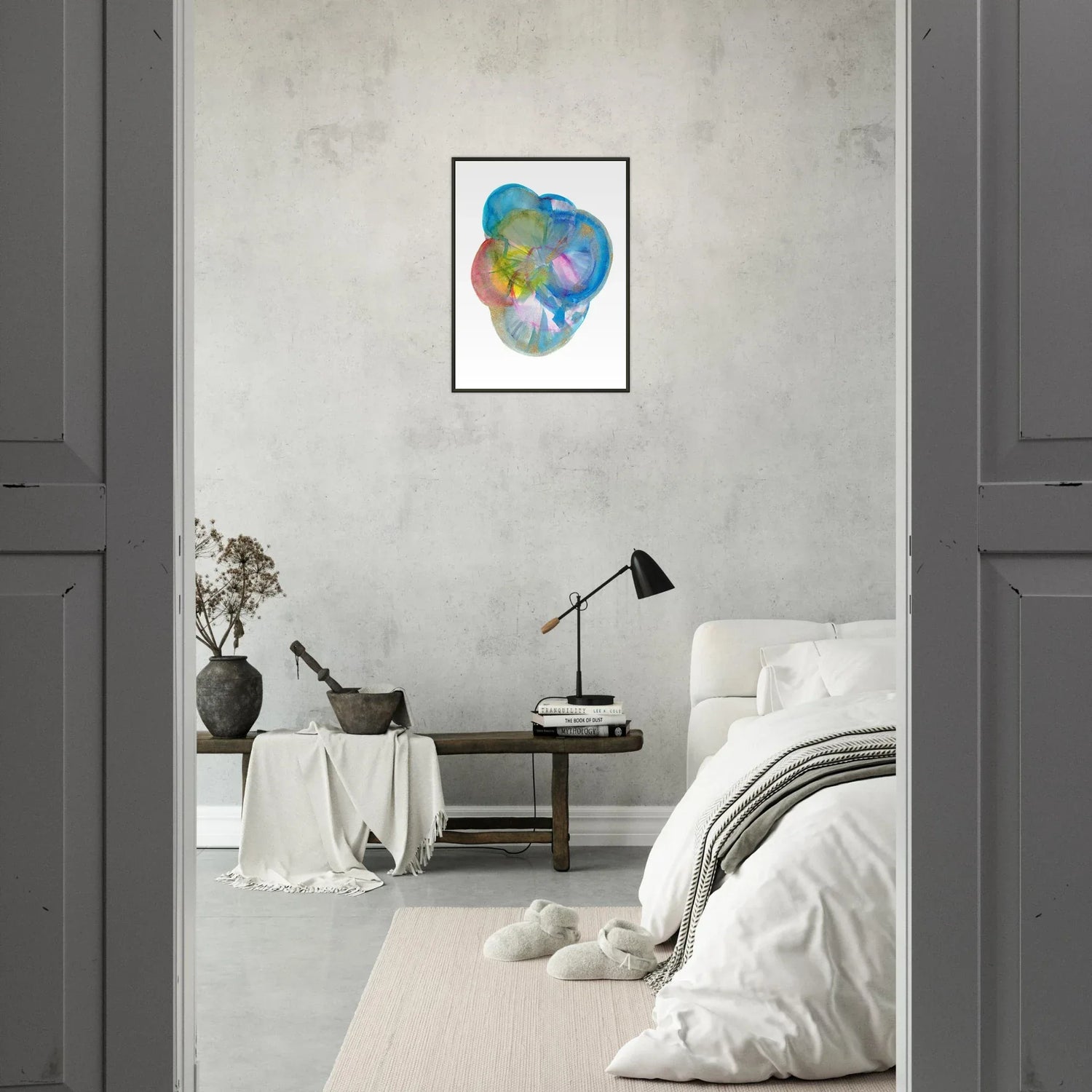 Classic Semi-Glossy Paper Metal Framed Poste Crystal Bloom - Laure Leprince - Artiste Peintre