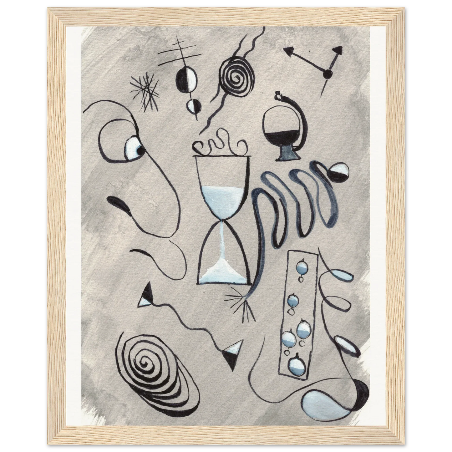 Affiche encadrée bois | Papier mat qualité musée | Aquarelle originale Laure Leprince - Laure Leprince - Artiste Peintre
