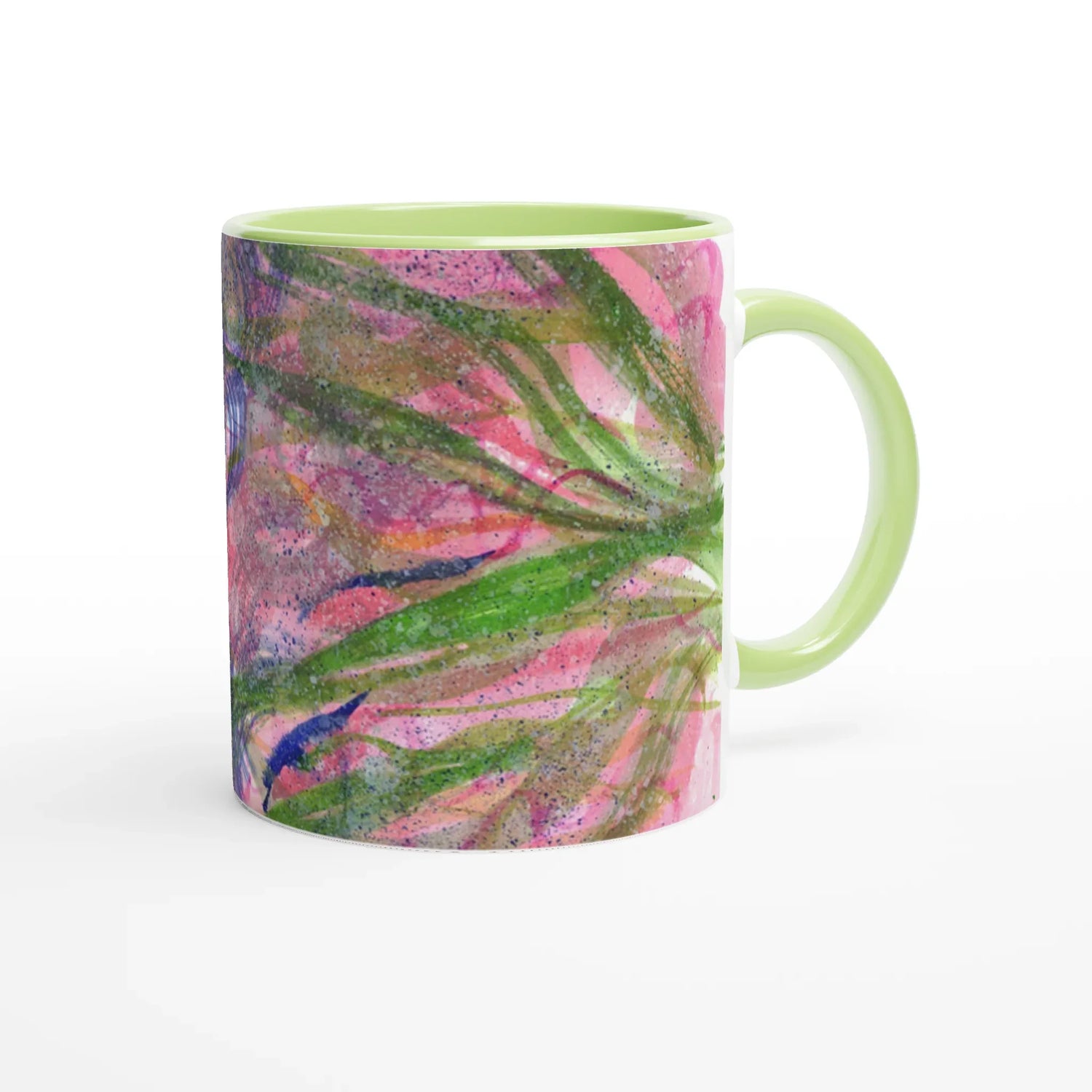 Mug 11oz - 325 ml - Ceramic Mug with Color Inside Bloom Vortex - Laure Leprince - Artiste Peintre