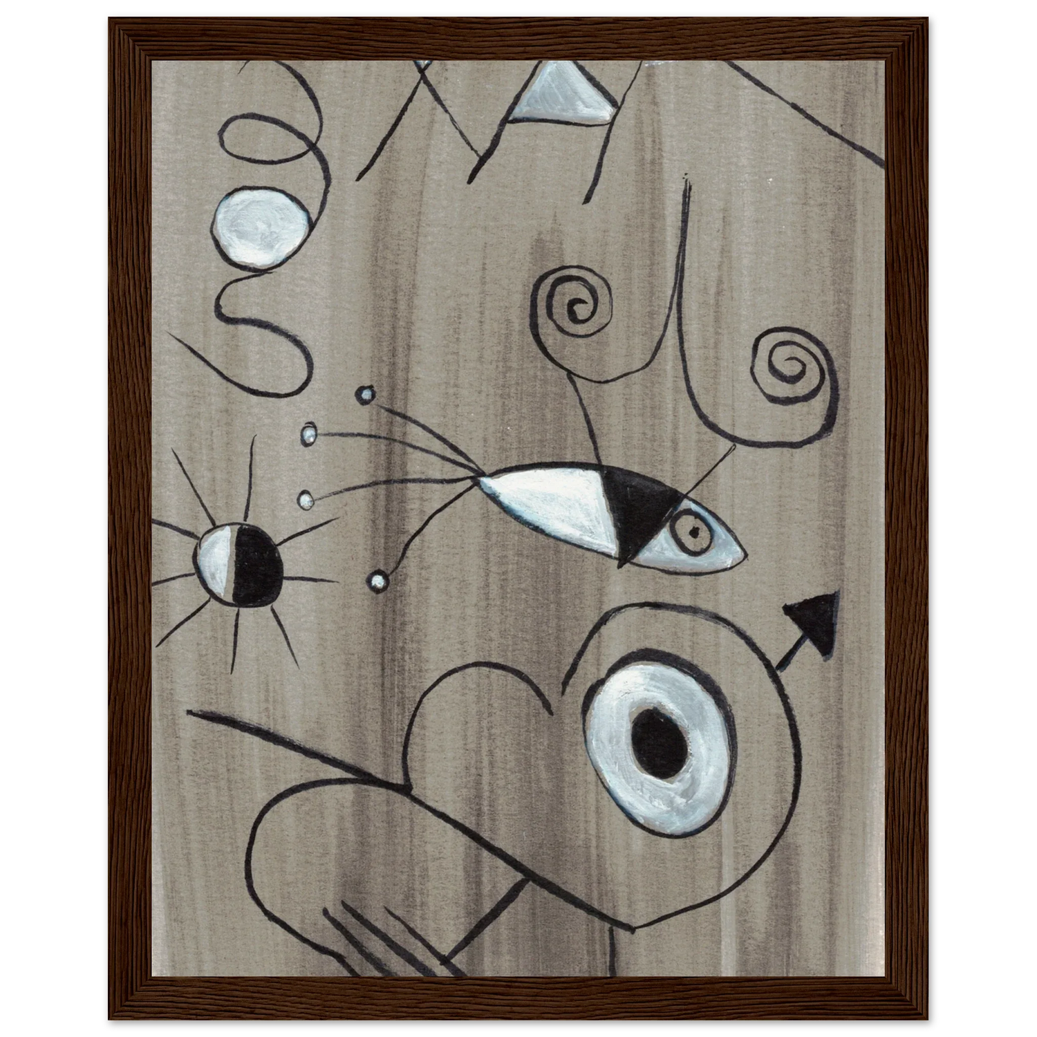 Affiche encadrée bois | Papier mat qualité musée | Aquarelle originale Laure Leprince - Laure Leprince - Artiste Peintre