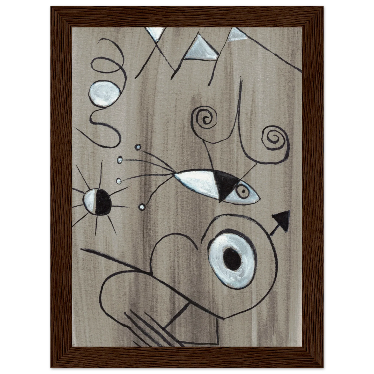 Affiche encadrée bois | Papier mat qualité musée | Aquarelle originale Laure Leprince - Laure Leprince - Artiste Peintre