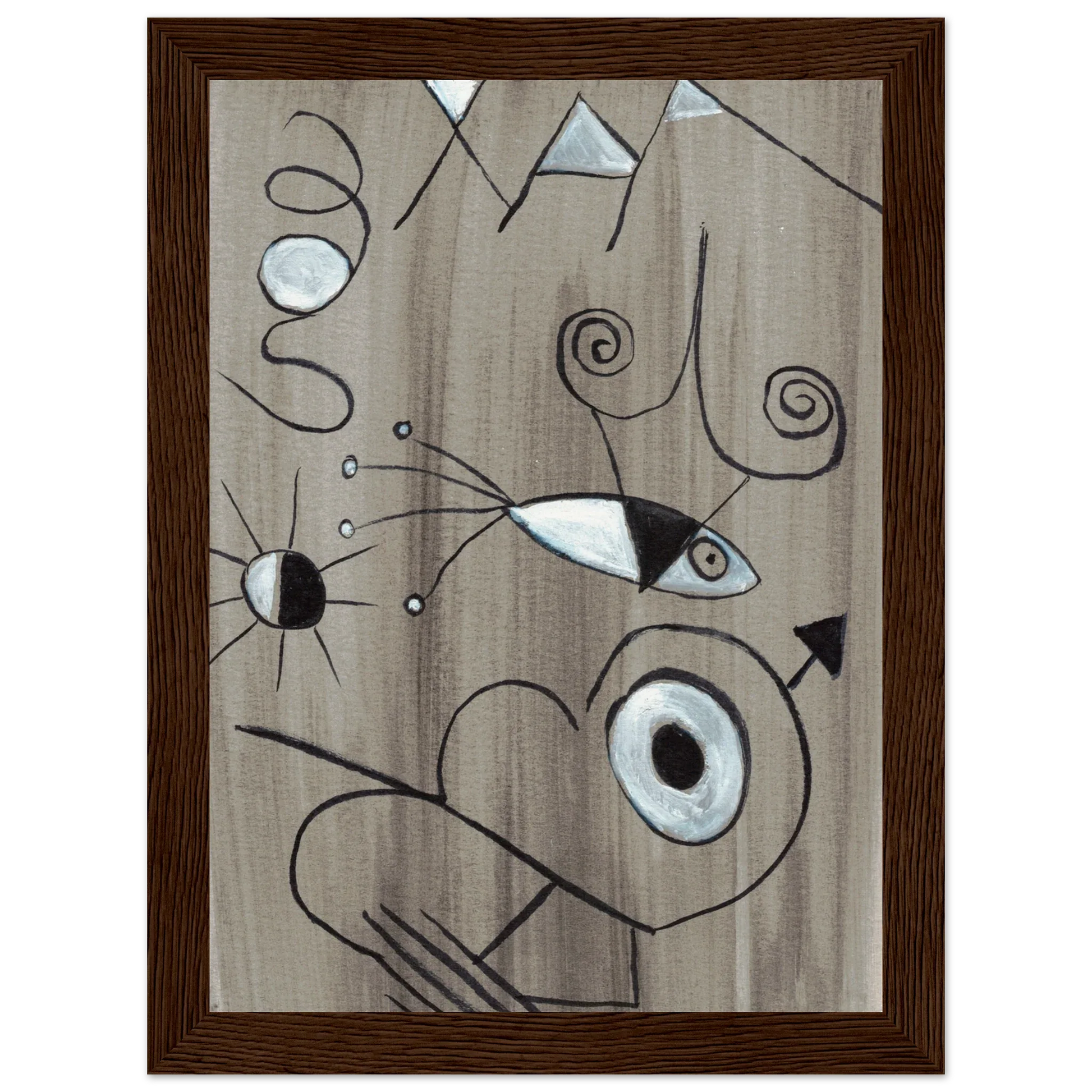 Affiche encadrée bois | Papier mat qualité musée | Aquarelle originale Laure Leprince - Laure Leprince - Artiste Peintre