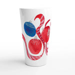 Mug à Latte en Céramique Blanche 500 ml Guirlande – Élégant, durable et brillant - Laure Leprince - Artiste Peintre