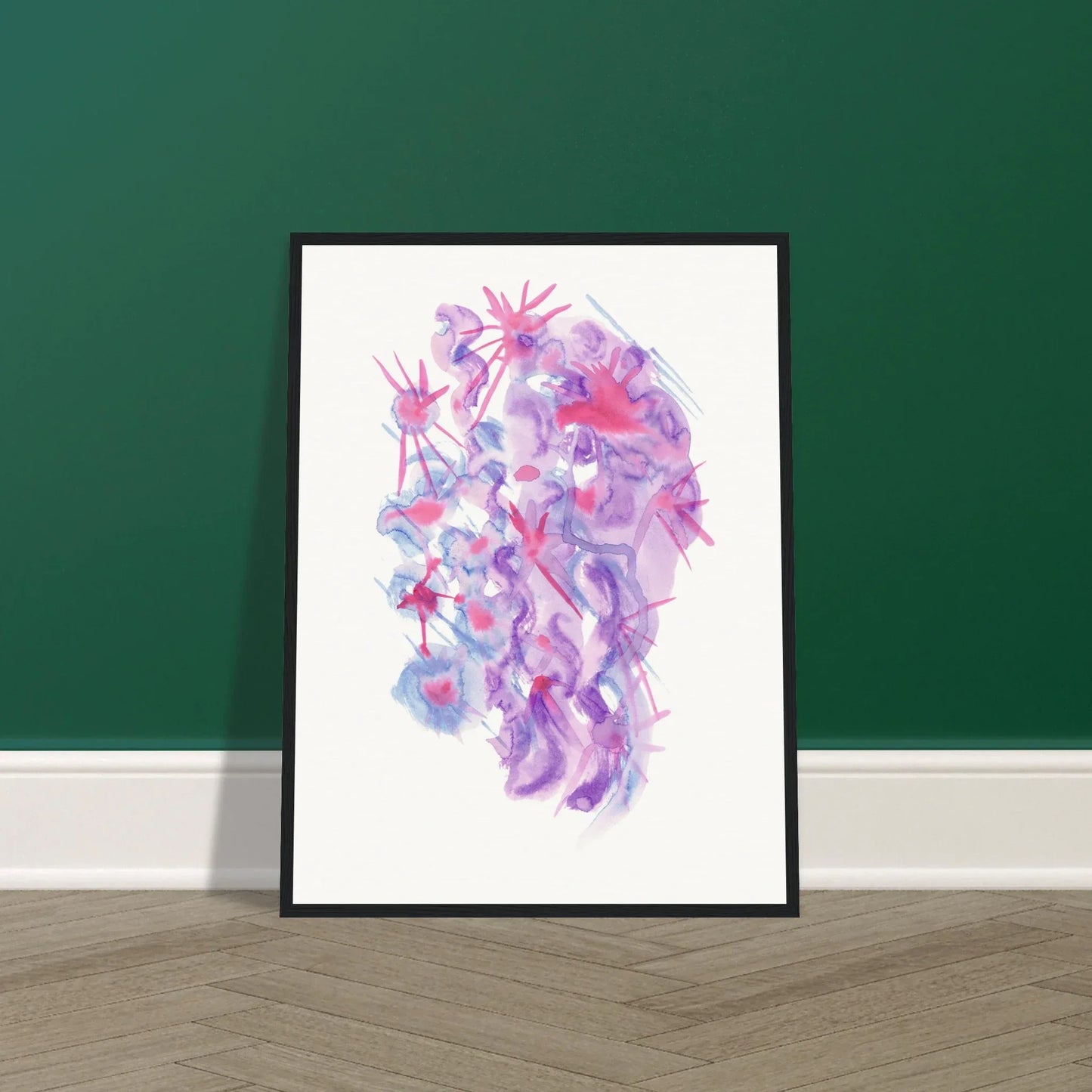 Affiche Encadrée Museum-Quality Matte Paper Wooden Framed Nebuleuse Pourpre - Laure Leprince - Artiste Peintre