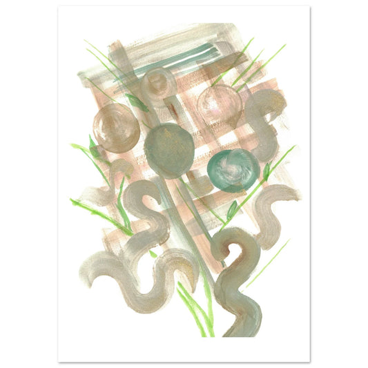 Affiche premium sur papier mat Moss Geometry – Art mural de qualité supérieure - Laure Leprince - Artiste Peintre