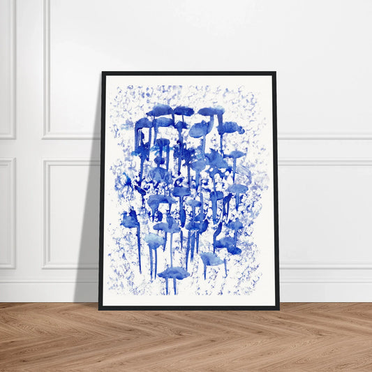 Museum-Quality Matte Paper Wooden Framed Poste Forêt Indigo - Laure Leprince - Artiste Peintre