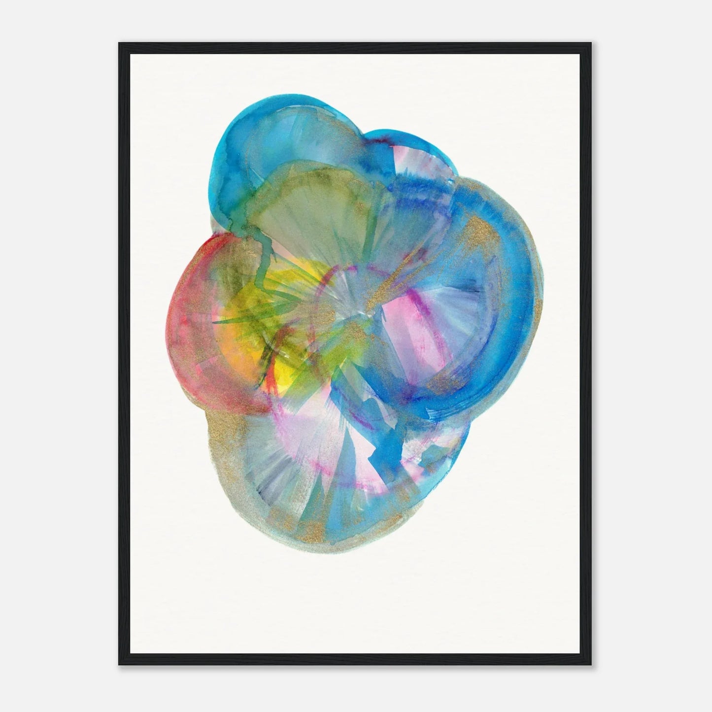 Affiche Encadrée Museum-Quality Matte Paper Wooden Framed Crystal Bloom - Laure Leprince - Artiste Peintre