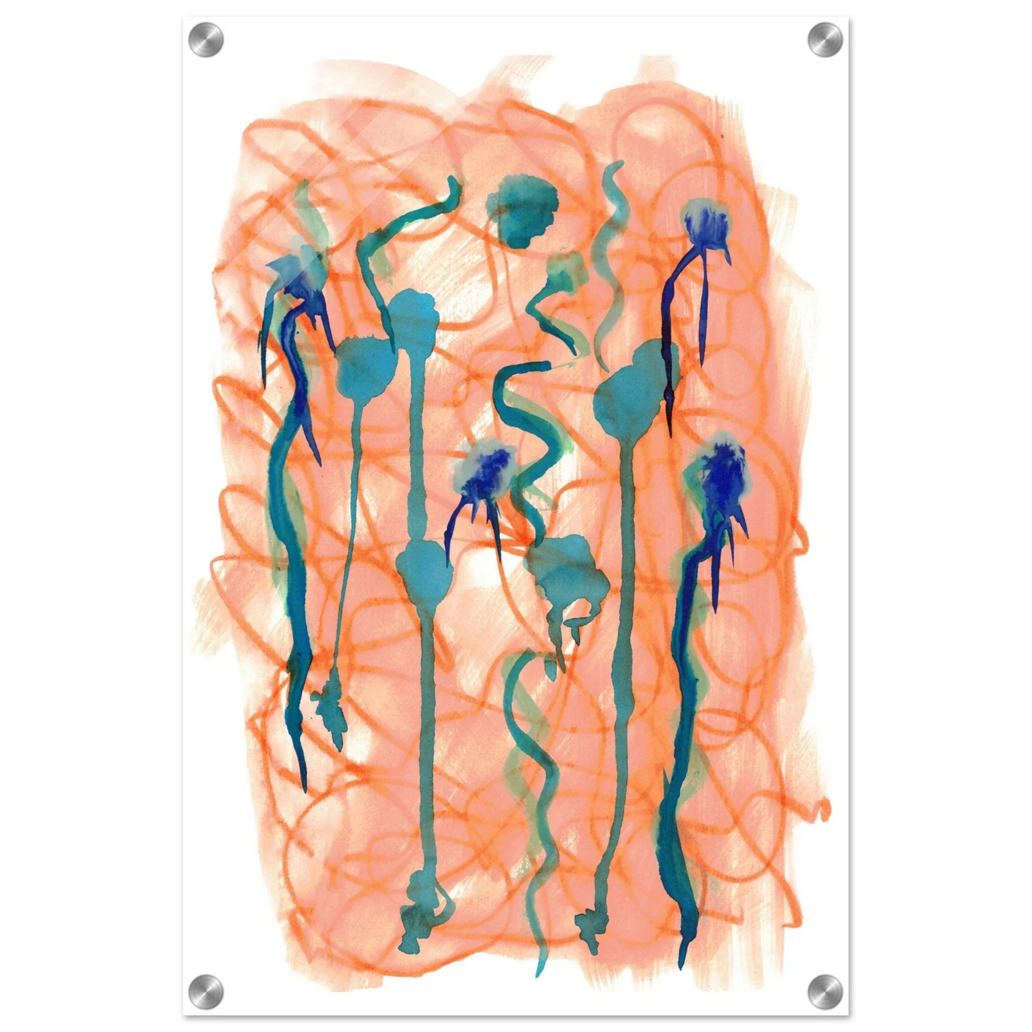 impression sur acrylique brillante Saphir Ambre contemporain par Laure Leprince - Laure Leprince - Artiste Peintre