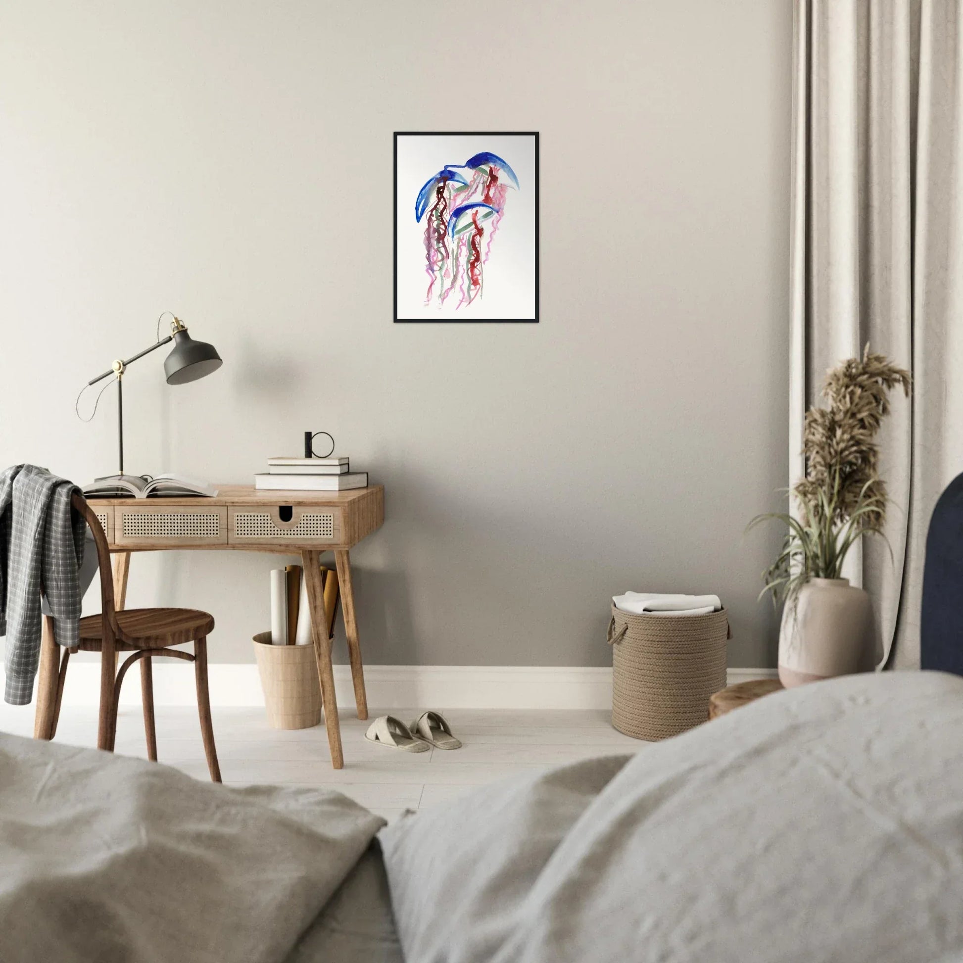 Affiche Encadrée Museum-Quality Matte Paper Wooden Framed Coral Dance - Laure Leprince - Artiste Peintre
