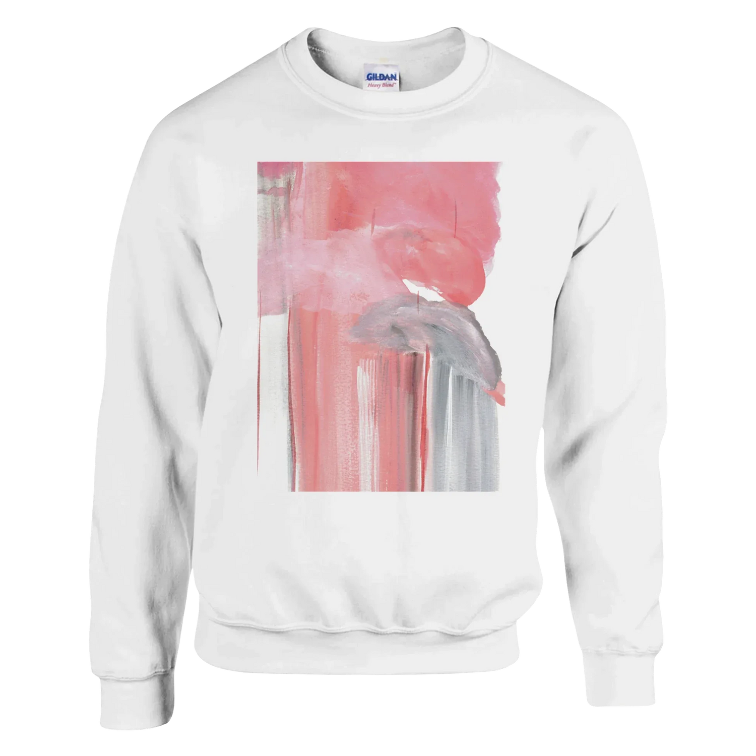 Sweatshirt Unisexe Classique Blush Cascade – Impression Artistique Multicolore - Laure Leprince - Artiste Peintre