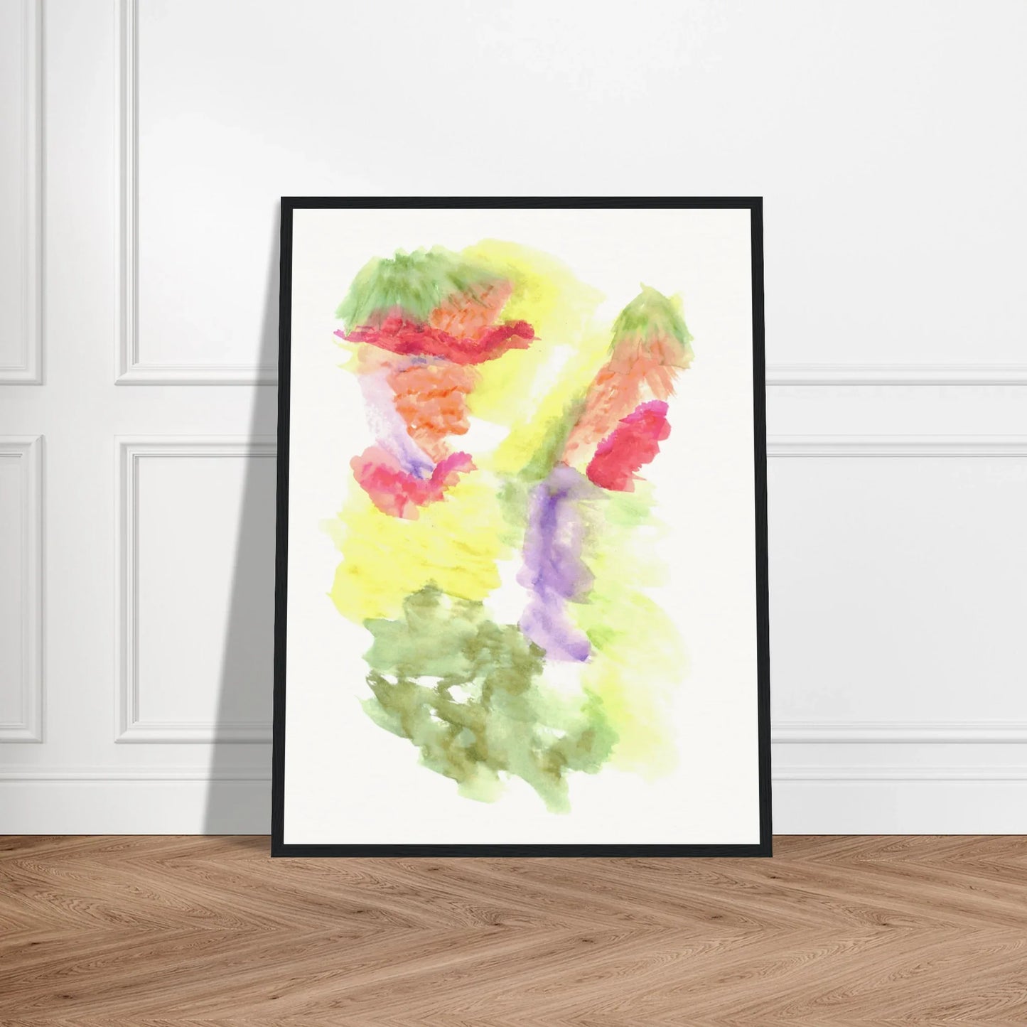 Affiche Encadrée Museum-Quality Matte Paper Wooden Framed Eclosion Chromatique - Laure Leprince - Artiste Peintre