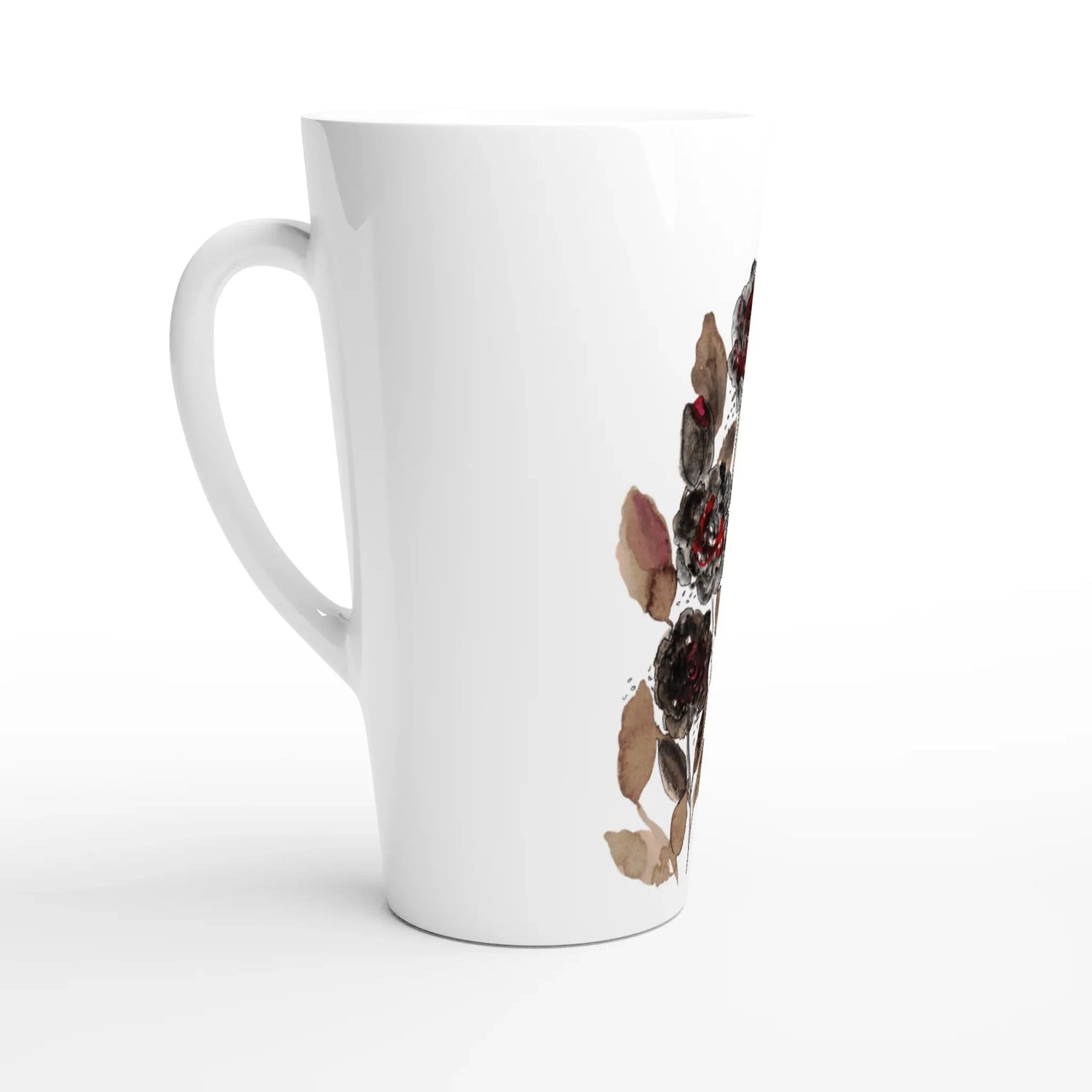 Mug à Latte en Céramique Blanche 500 ml Automne – Élégant, durable et brillant - Laure Leprince - Artiste Peintre