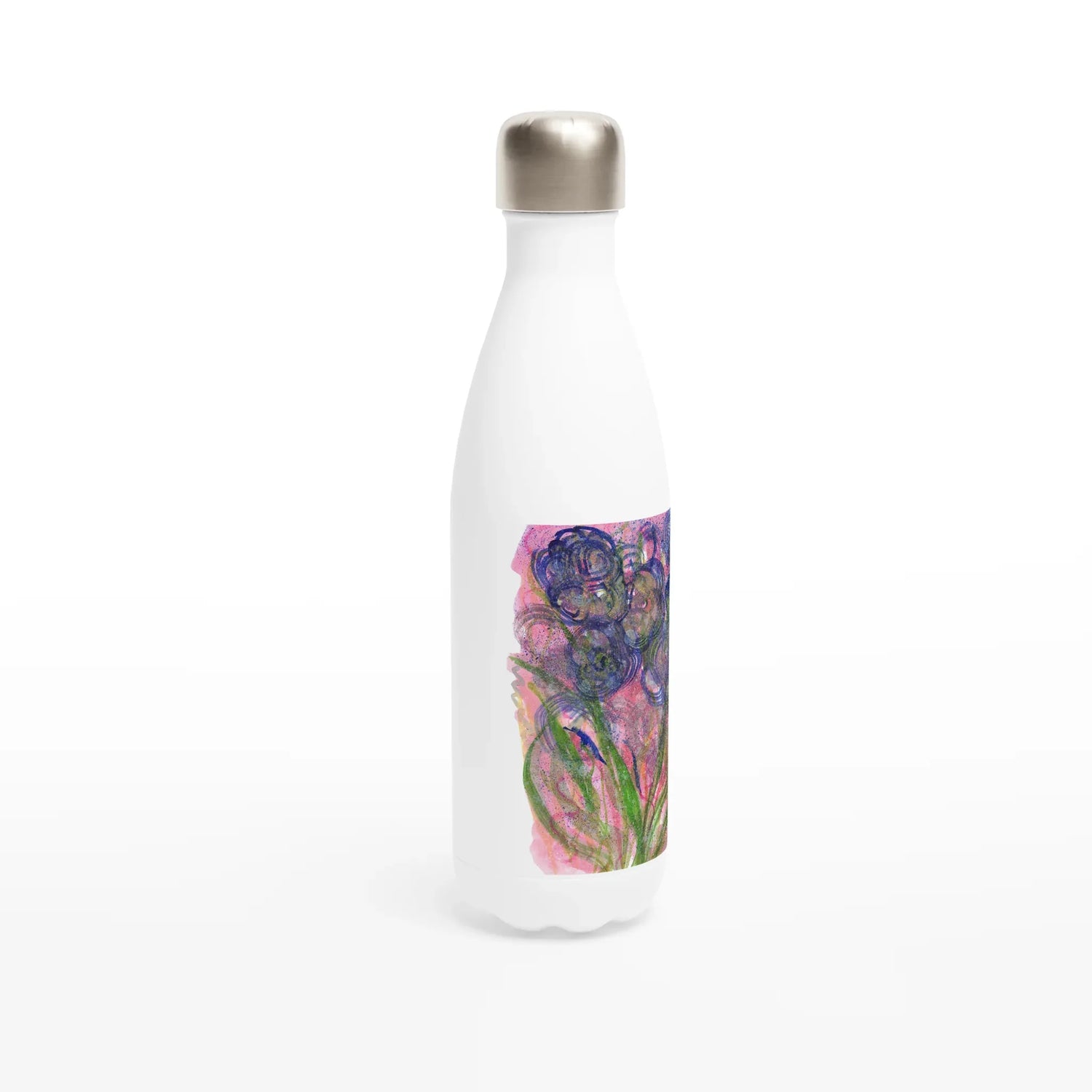 Bouteille isotherme en acier inoxydable 500 ml – Design artistique exclusif Bloom Vortex - Laure Leprince - Artiste Peintre