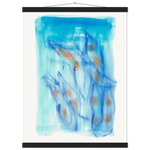 Museum-Quality Matte Paper Poster with Hanger Blue Sprouts - Laure Leprince - Artiste Peintre